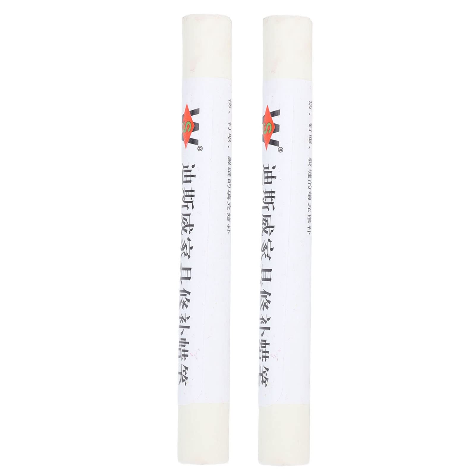 TeamSky 2-Pack Furniture Repair Crayons - Multi-Color Wood Scratch Repair Markers for Floors, Tables & Cabinets (Ivory White) - Fix Scratches on Hardwood, Laminate & Veneer Surfaces