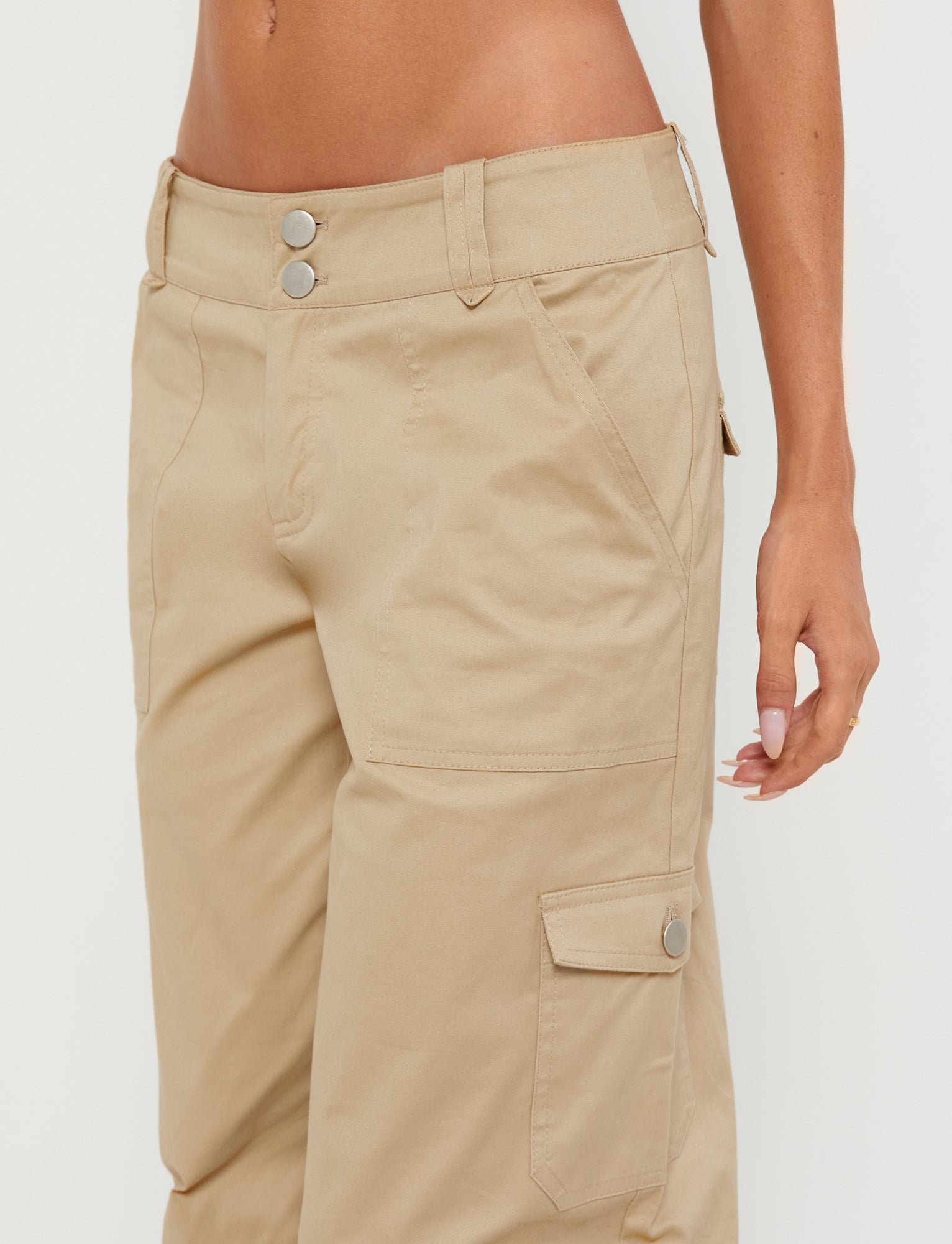 LISSA PANT Women's Casual High-Waisted Trousers in Neutral Beige - Perfect for Office Wear, Business Travel & Everyday Outfits