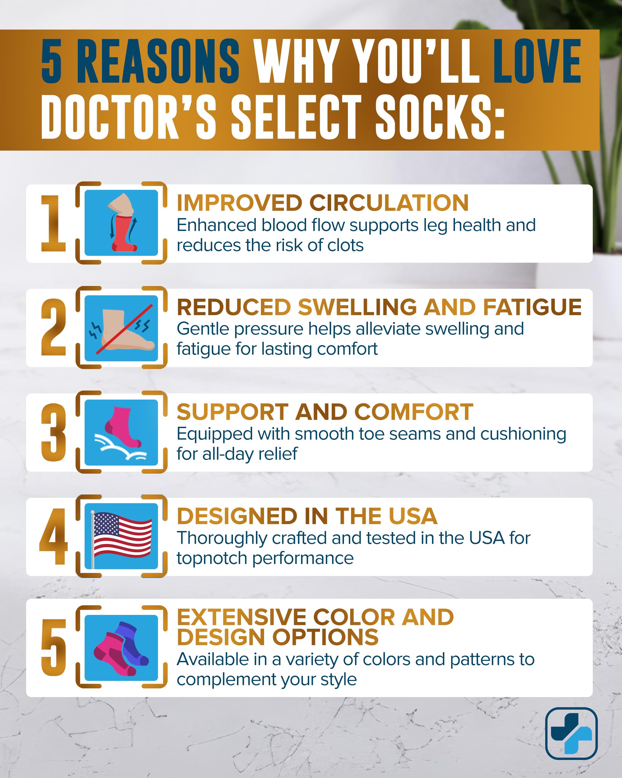Doctor's Select Copper Plus Size Compression Socks for Women & Men - 2 Pairs (20-30mmHg) | Wide Calf Support for Swelling, Varicose Veins & Circulation | Medical Grade Black Compression Stockings | Perfect for Travel, Nursing, Running & Recovery