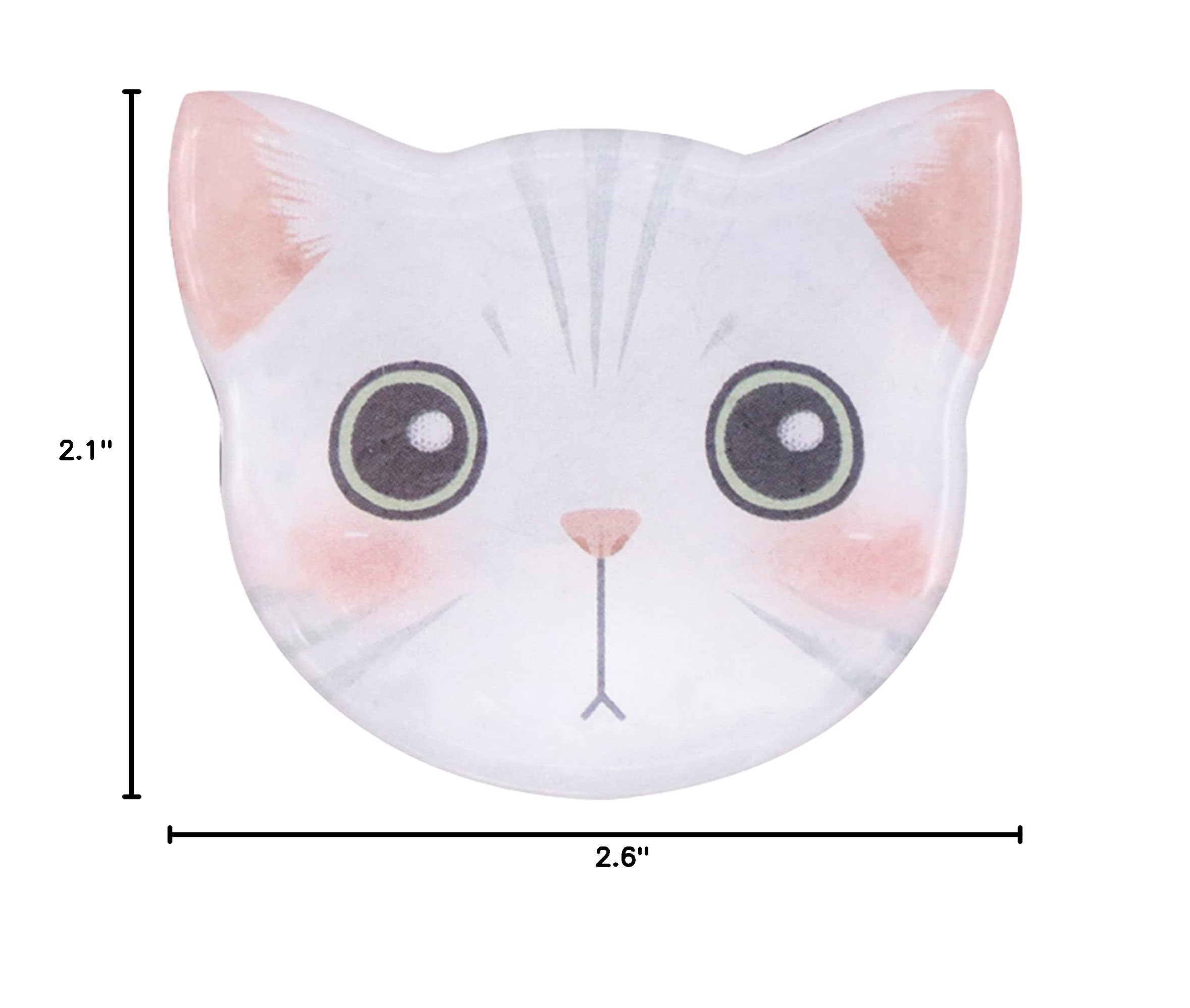 Stylish Unbreakable Stainless Steel Cat-Shaped Makeup Mirror - Portable Compact Vanity Mirror for Travel, Home & Purse | Cute Pet Lover Gift Idea