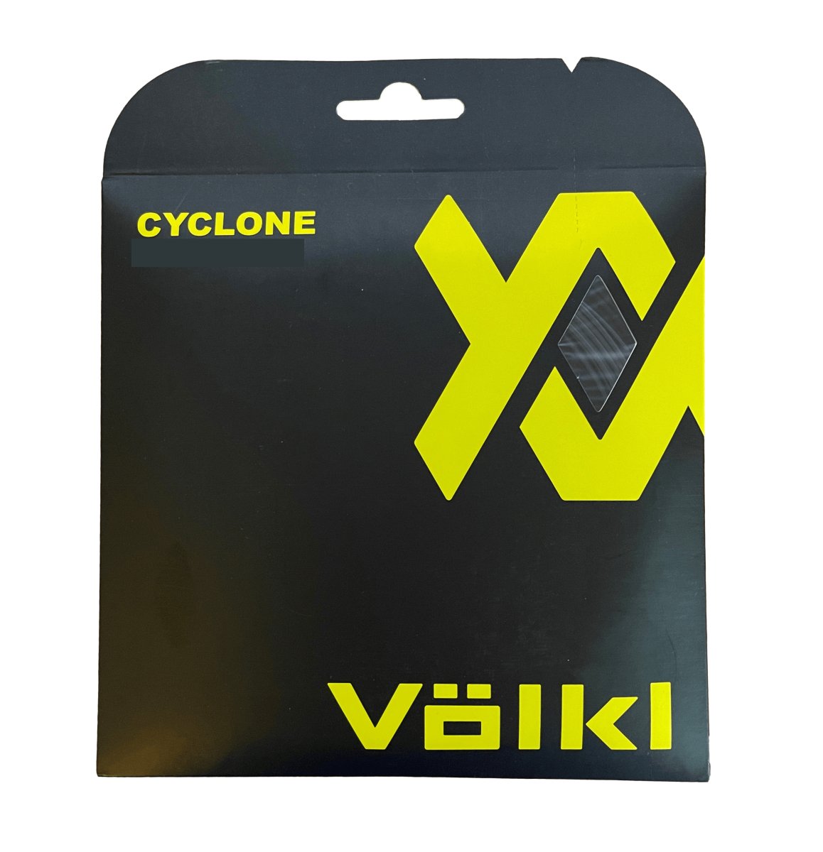 Volkl Cyclone 16g Tennis String Set - High Performance Polyester String for Spin & Control | Black | Perfect for Competitive Play & Tournament Matches