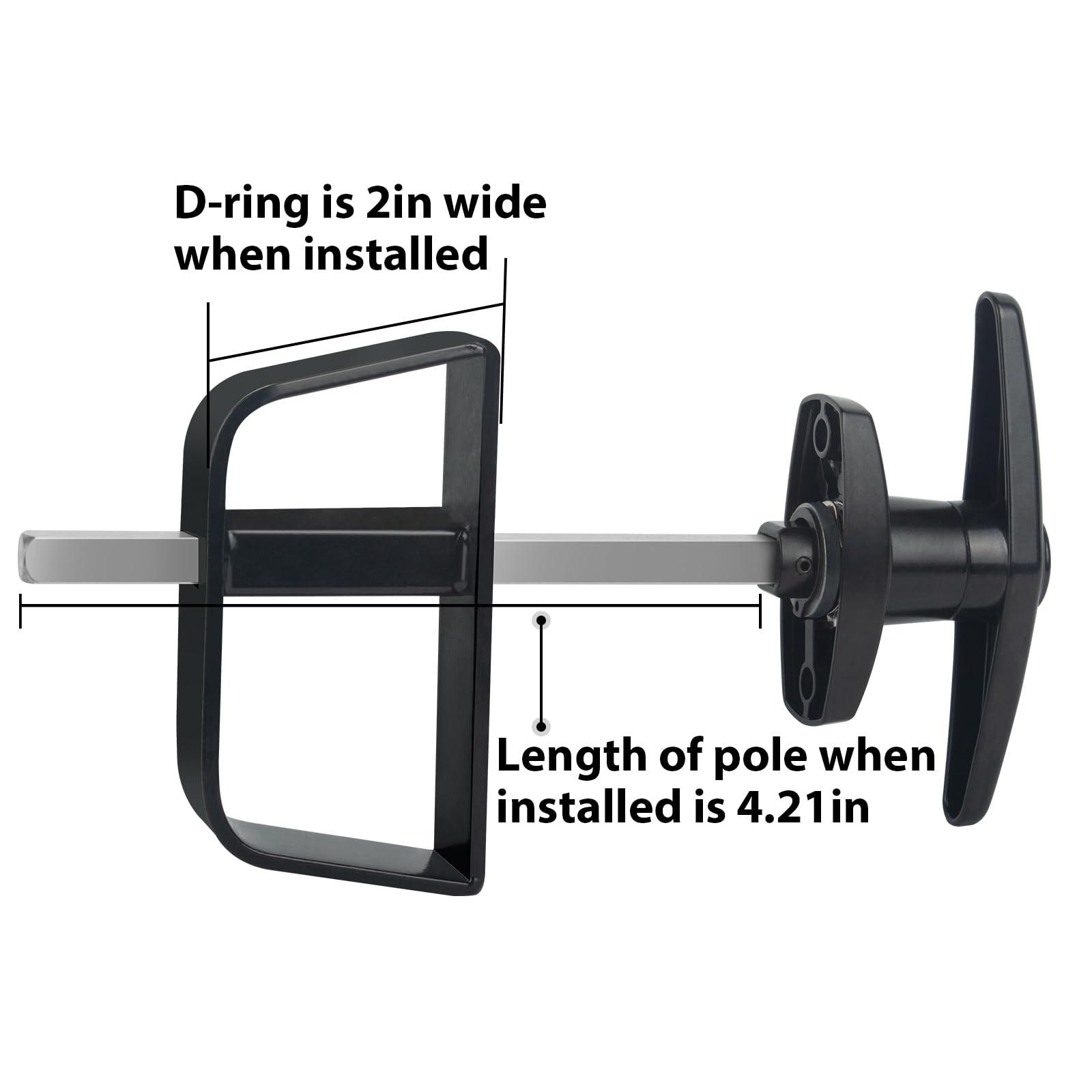 Hurricom Shed Door T-Handle Lock Kit with 2 Keys - 4.5