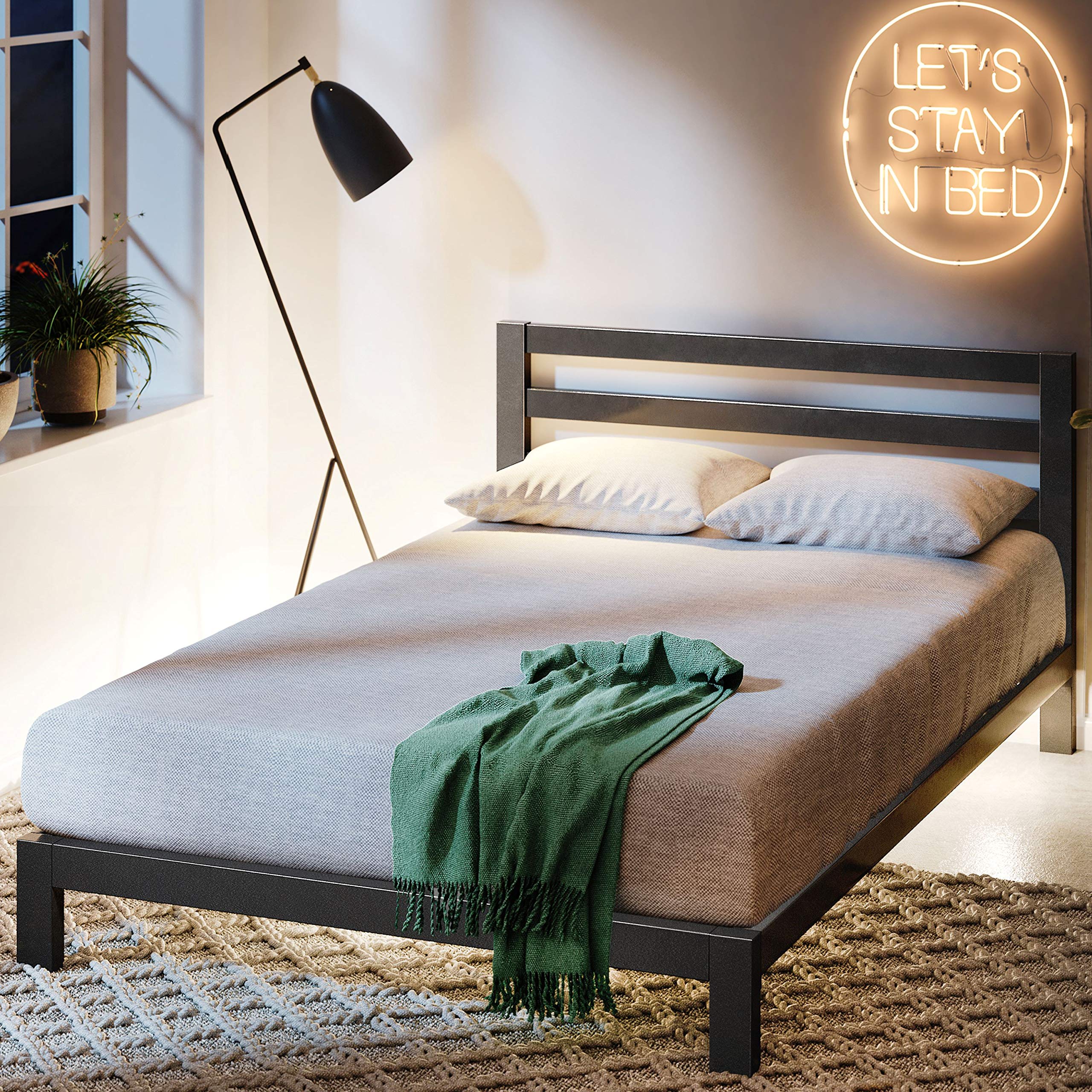 ZINUS Arnav Full Metal Bed Frame with Headboard - Easy Assembly for Bedroom