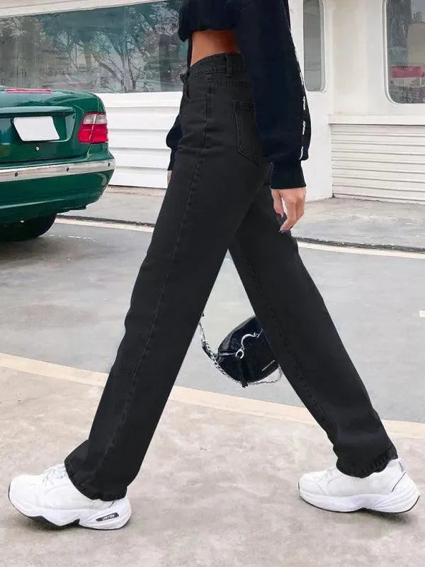 Best Women's High Waist Straight Leg Denim Jeans - Comfortable & Stylish for Casual Wear, Office, and Everyday Outfits