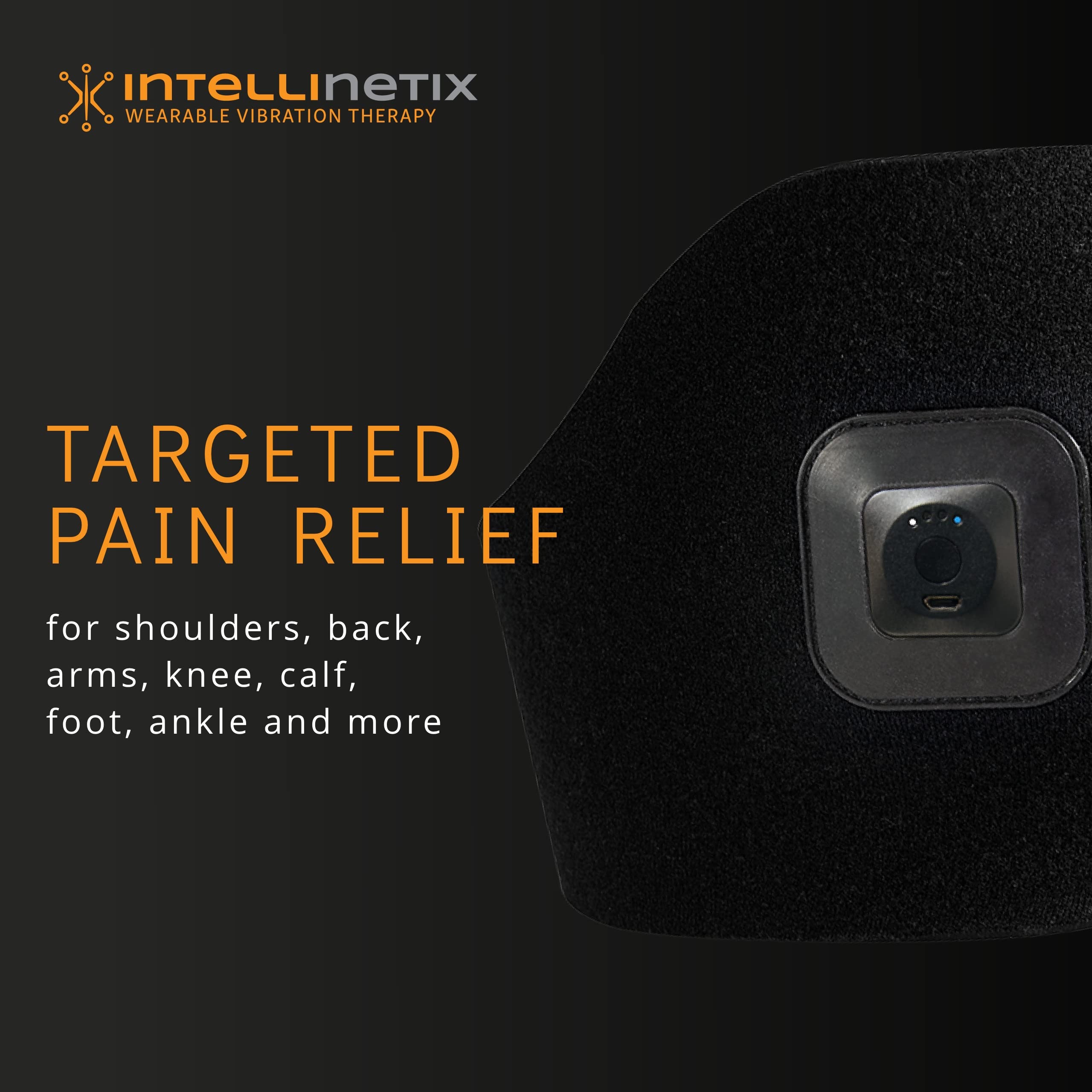 Brownmed Universal Therapy Wrap with Wearable Massager - Adjustable Compression Sleeve for Shoulder, Back, Arm, Knee, Calf, Foot & Ankle Pain Relief - Ideal for Sports Recovery, Post-Workout, Arthritis & Daily Comfort