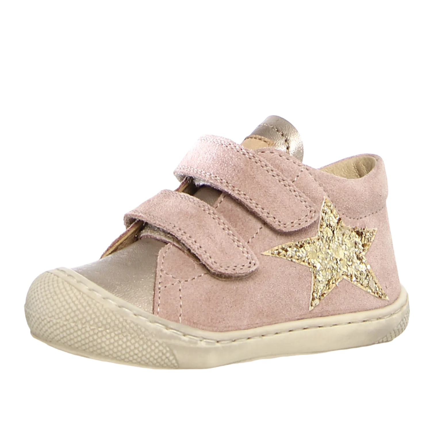 Naturino Kolde Vl Girls Casual Shoes - Cipria/Platinum | Comfortable & Stylish Sneakers for School, Play & Everyday Wear