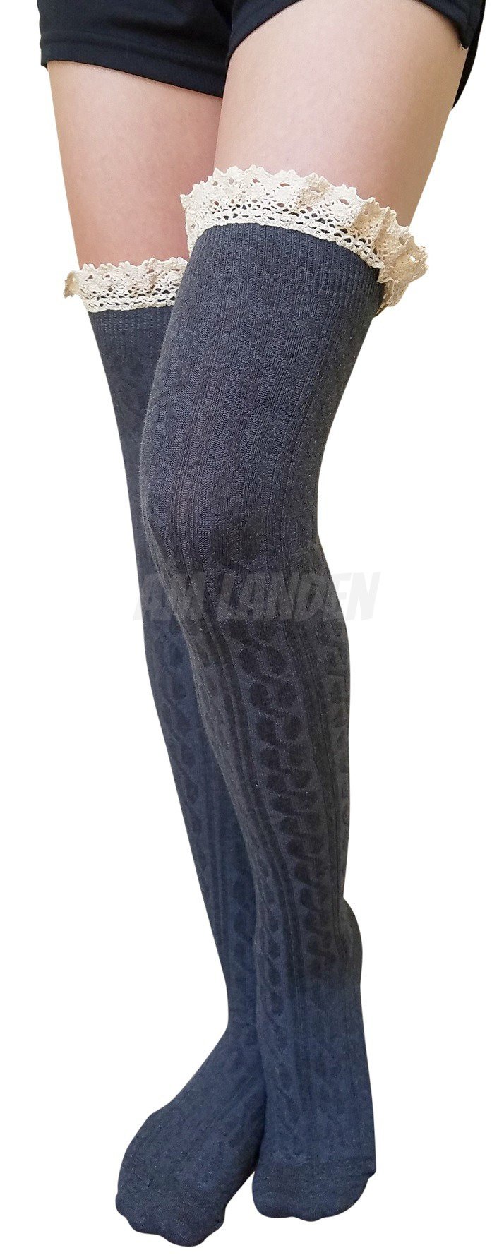 Gothic Lolita Thigh High Socks for Women - Sexy Over Knee Lace Stockings - Perfect for Cosplay, Halloween, and Gothic Fashion Outfits