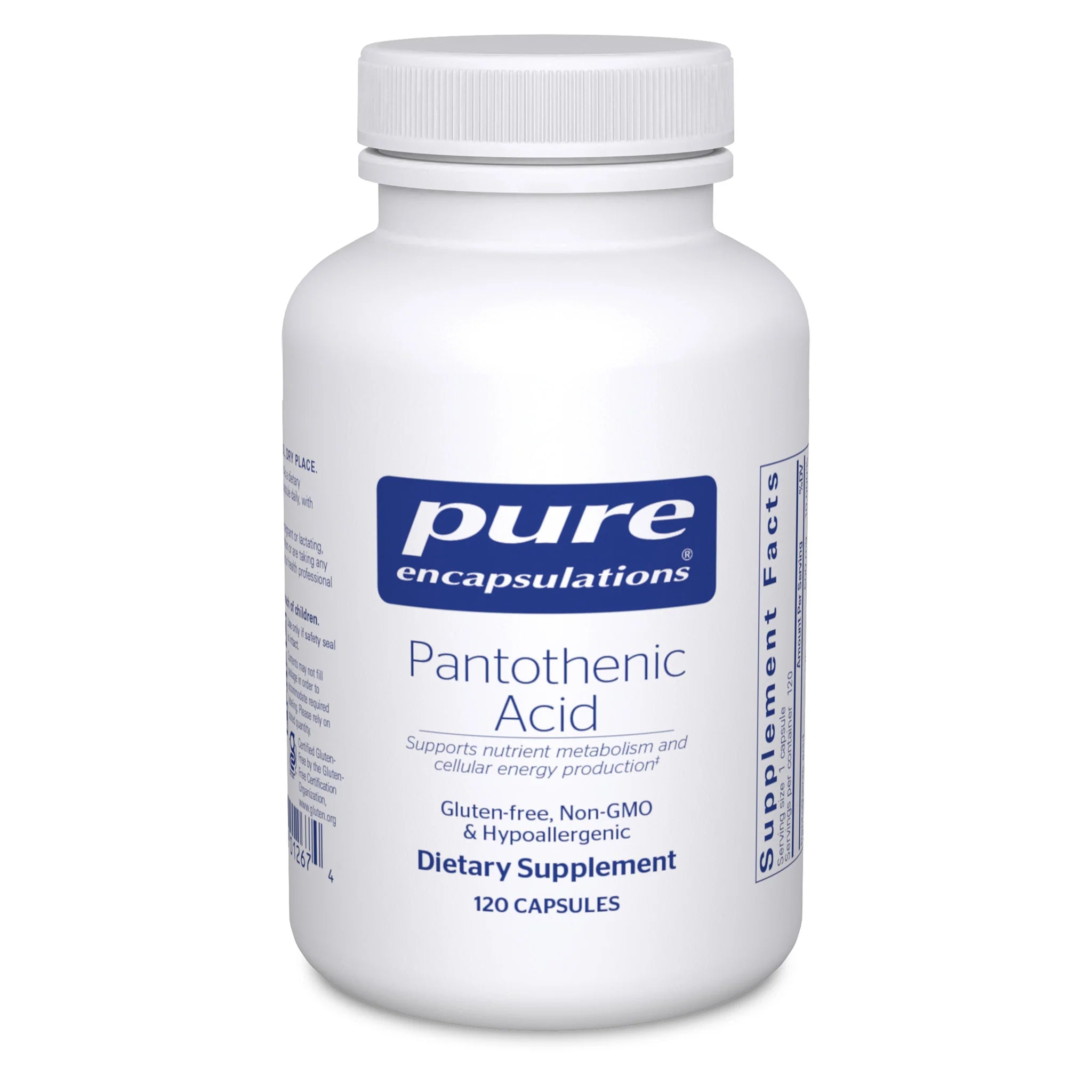 Pure Pantothenic Acid (Vitamin B5) Supplement - Supports Skin, Hair & Energy - Vegan & Non-GMO - for Daily Wellness & Stress Relief