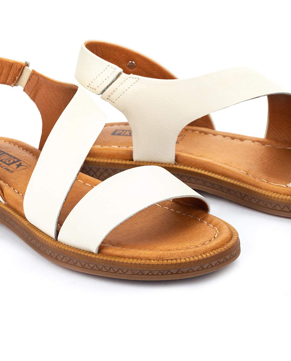 PIKOLINOS Women's Leather Flat Sandals - Comfortable Moraira Style for Casual Wear, Beach & Summer Outfits