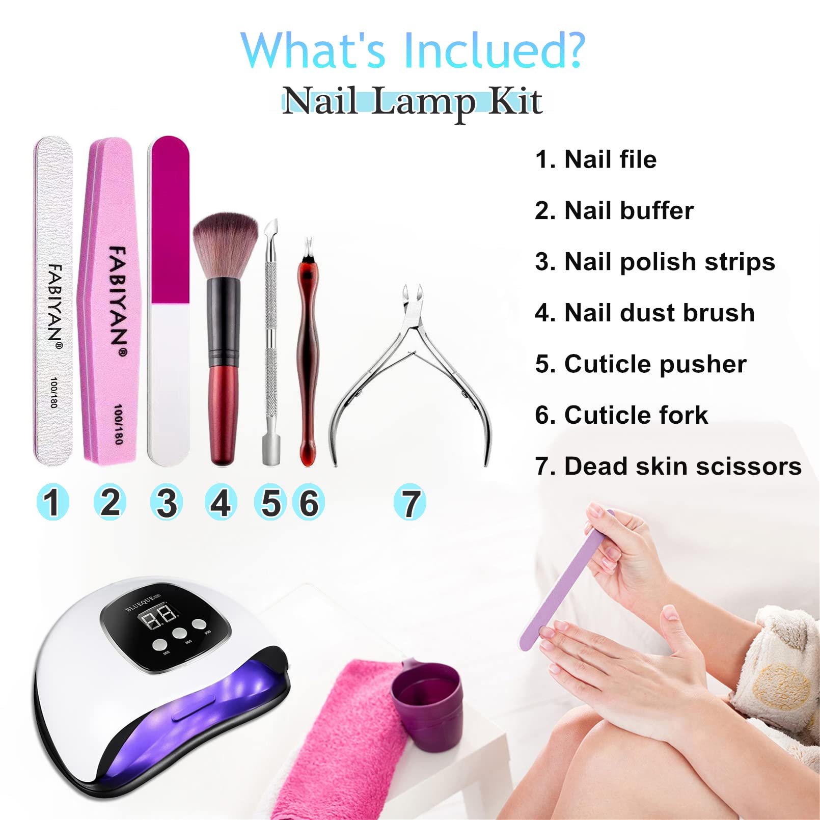 BIGBEAR 48W UV LED Nail Lamp for Gel Polish - Fast Drying Nail Light with Auto Sensor & Timer, Portable Nail Dryer for Fingernails & Toenails | Perfect for Home Manicures, Salon Professionals & DIY Nail Art Enthusiasts