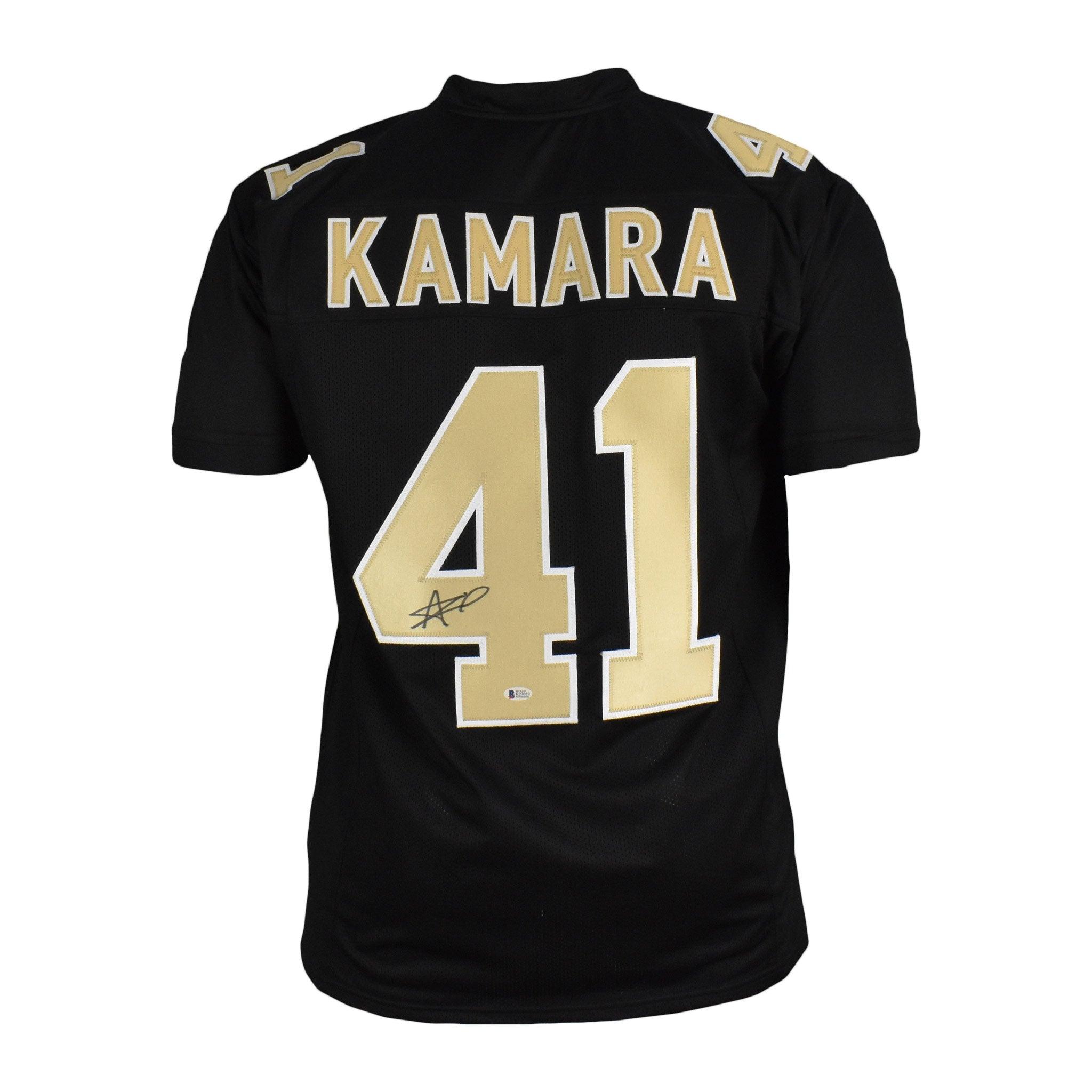 Alvin Kamara Autographed Black NFL Football Jersey - Beckett Certified - Perfect for Collectors, Fans, and Sports Memorabilia Displays