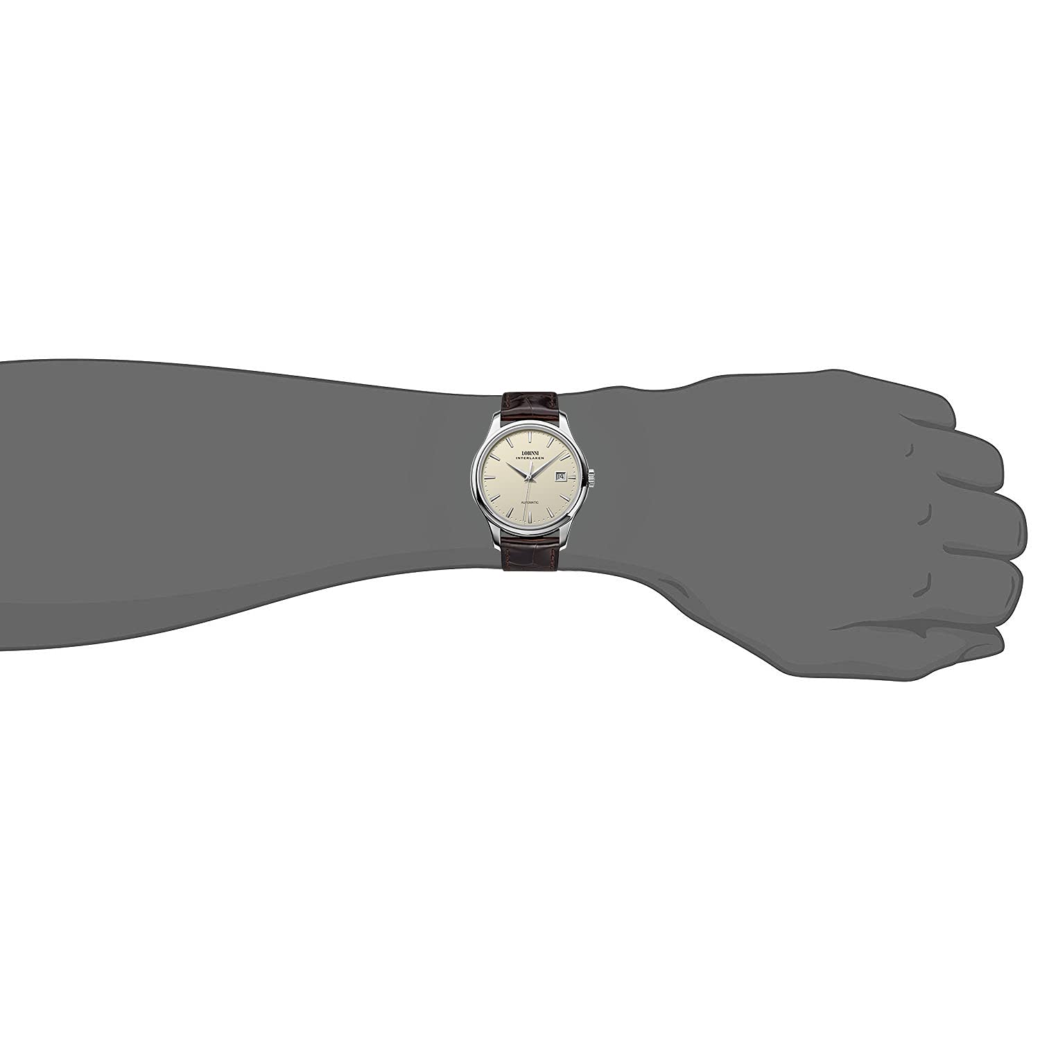 LOBINNI Men's Automatic Mechanical Watch - Stainless Steel Case, Date Display, Analog Dial - Stylish Casual Wristwatch for Men | Perfect for Office, Business Meetings & Everyday Wear