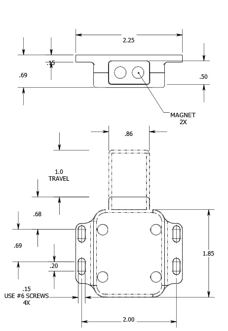Magnetic Push Latch - Strong Cabinet & Drawer Latch for Kitchen, Bathroom, Furniture | Easy Installation & Secure Closure