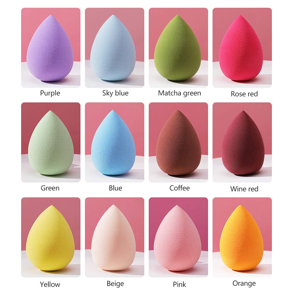 Beauty Blender Sponge - Dry & Wet Makeup Sponge Puff for Foundation & Concealer Application - Perfect for Flawless Makeup Blending at Home or On-the-Go