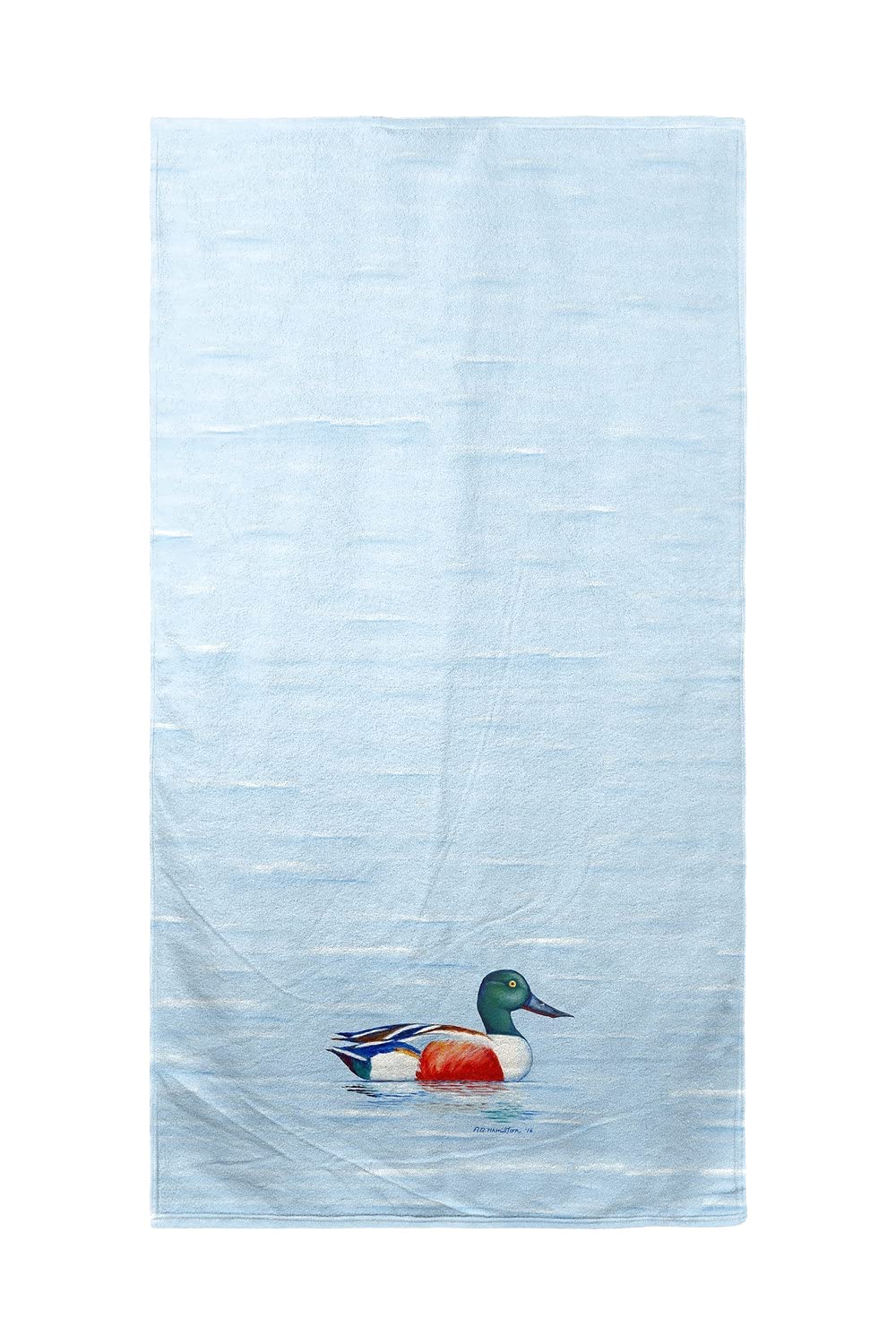 Betsy Drake Northern Shoveler Beach Towel - Large Soft Absorbent Quick-Dry Towel for Pool, Beach, Yoga & Outdoor Activities