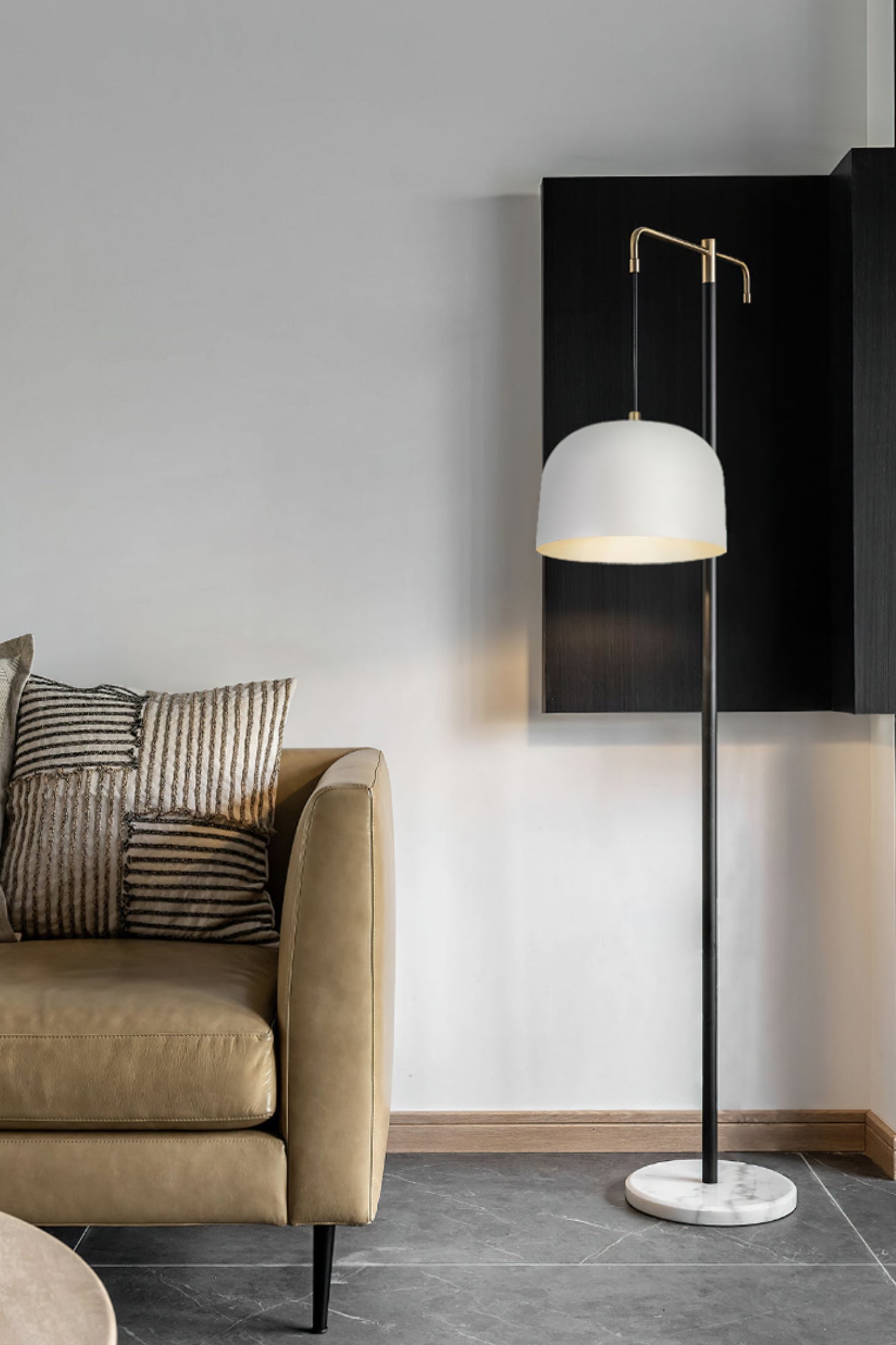 Modern Balance Floor Lamp - Adjustable LED Standing Light for Living Room, Bedroom & Office - Warm White & Cool White Light Modes - Perfect for Reading, Relaxing & Decorating