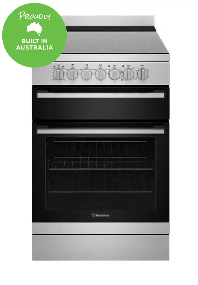 Westinghouse WFE642SC 60cm Electric Freestanding Oven with Grill - Perfect for Home Kitchens, Baking & Roasting