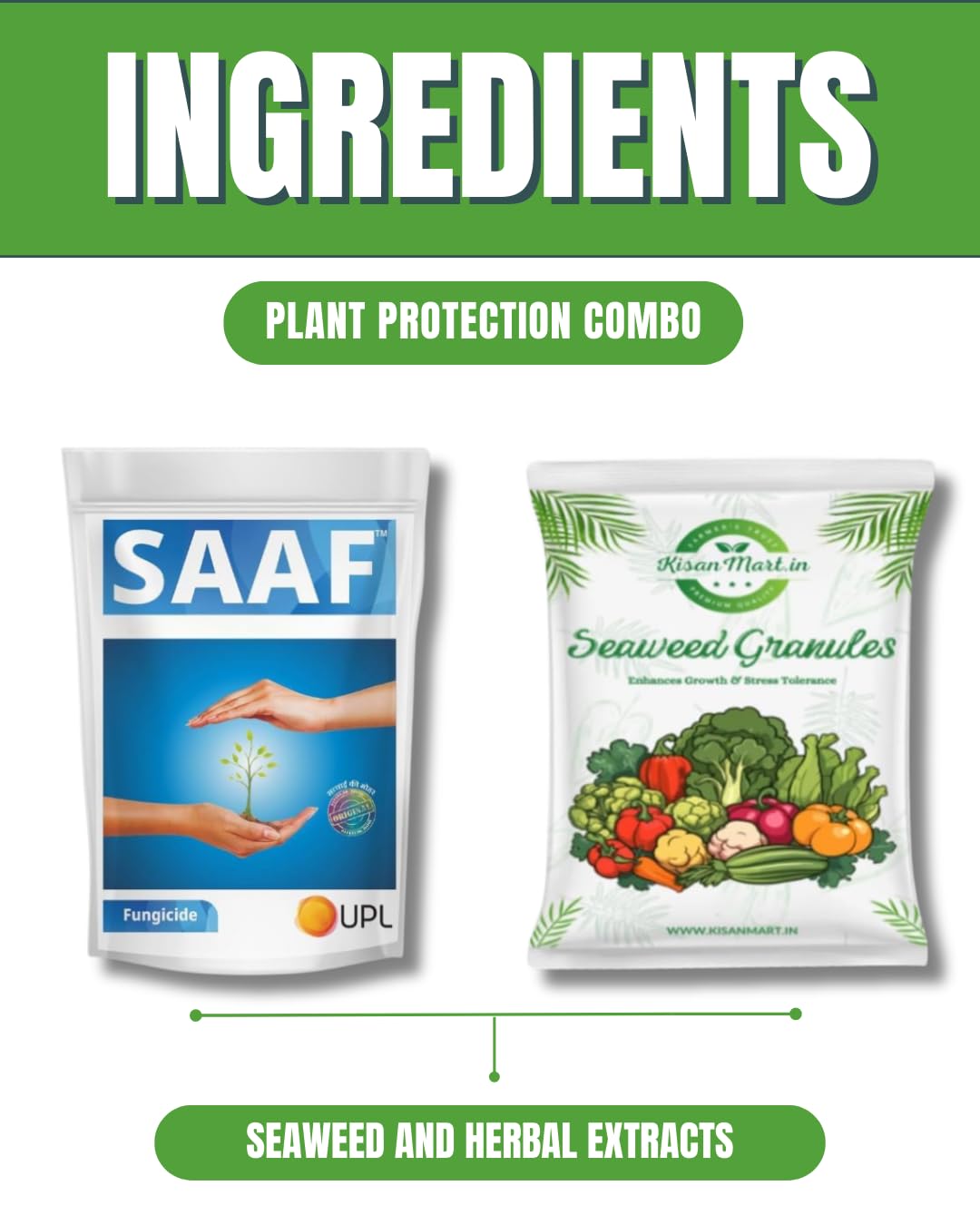Organic Seaweed Granules 100g & 250g Combo - Natural Plant Growth Booster, Bio-Stimulant & Nutrient-Rich Fertilizer for Healthy Gardens, Lawns & Houseplants | Perfect for Organic Farming, Hydroponics & Indoor Plant Care