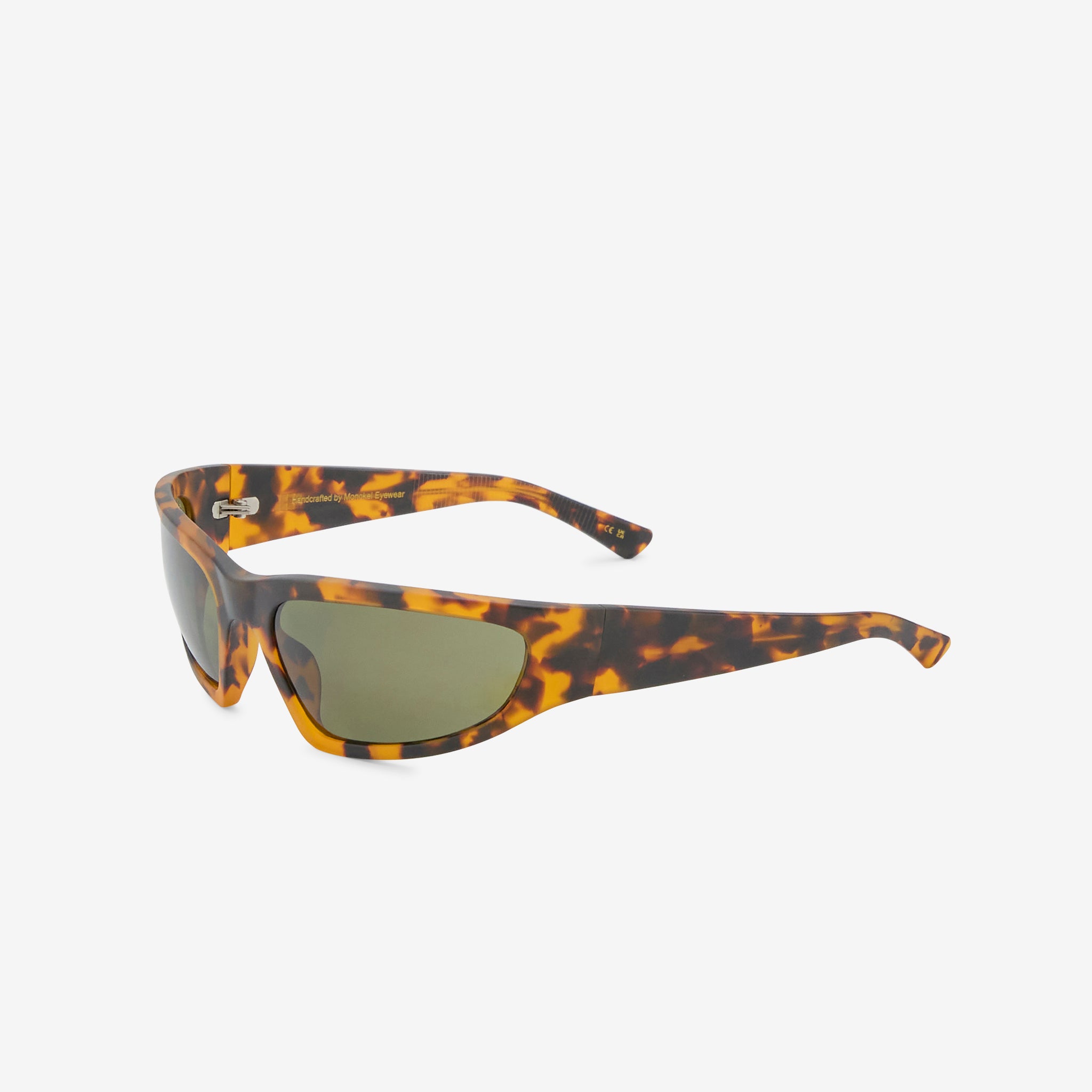 Polarized Sunglasses for Men & Women - Crow Matte Havana Green Solid Lens - UV Protection for Outdoor Activities, Driving, and Beach