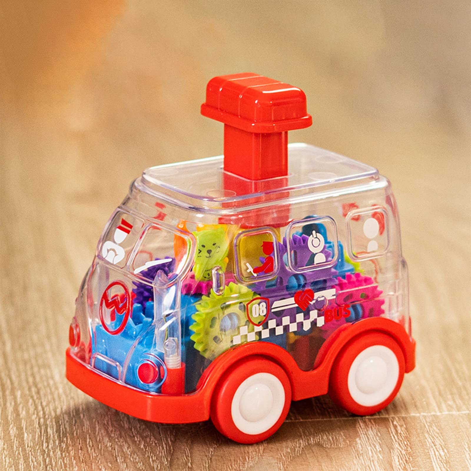 Transparent Press & Go Toy Car for Toddlers 1-3 Years - Birthday Gift for Boys & Girls - Playtime Fun