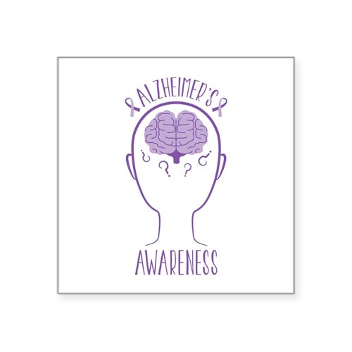 White - Alzheimers Awareness Sticker