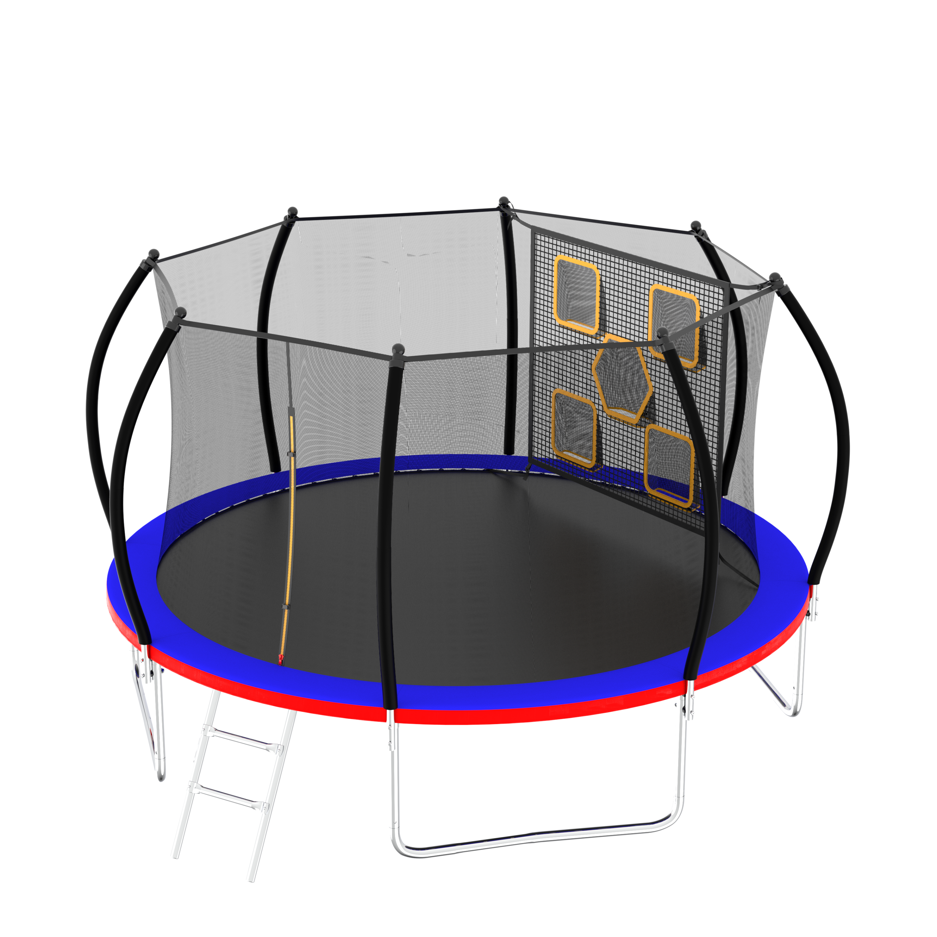14FT Trampoline for Kids and Adults - ASTM Approved Outdoor Trampoline with Safety Enclosure Net & Ladder - Heavy Duty Round Trampoline for Backyard, Garden, and Park Fun - Perfect for Family Exercise, Birthday Parties, and Outdoor Recreation