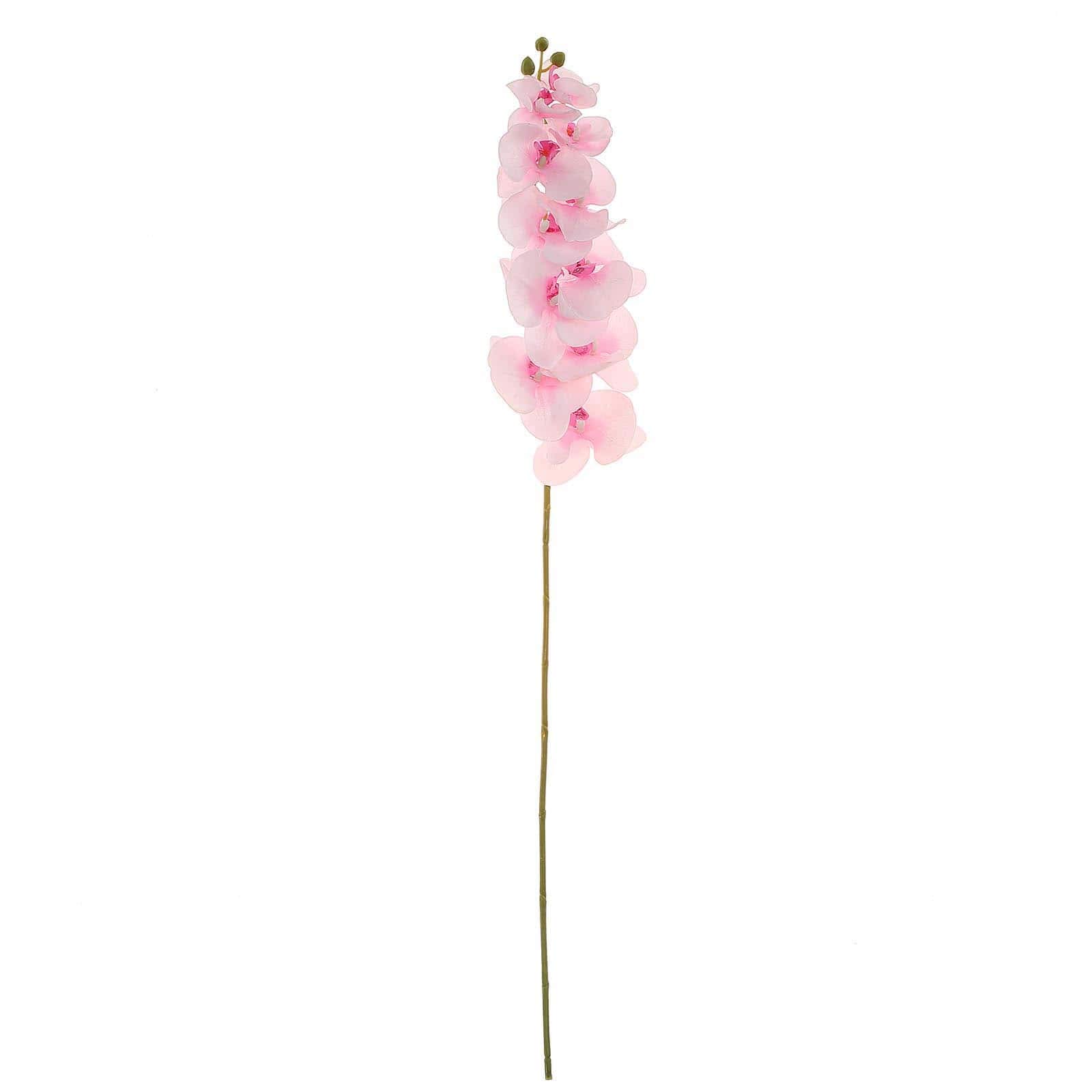40 Inch Artificial Phalaenopsis Silk Orchid Flowers - Real Touch Pink Fake Orchid Branches for Home, Office, Wedding Decor - Pack of 2 - Perfect for Centerpieces, Table Arrangements & Wall Decor
