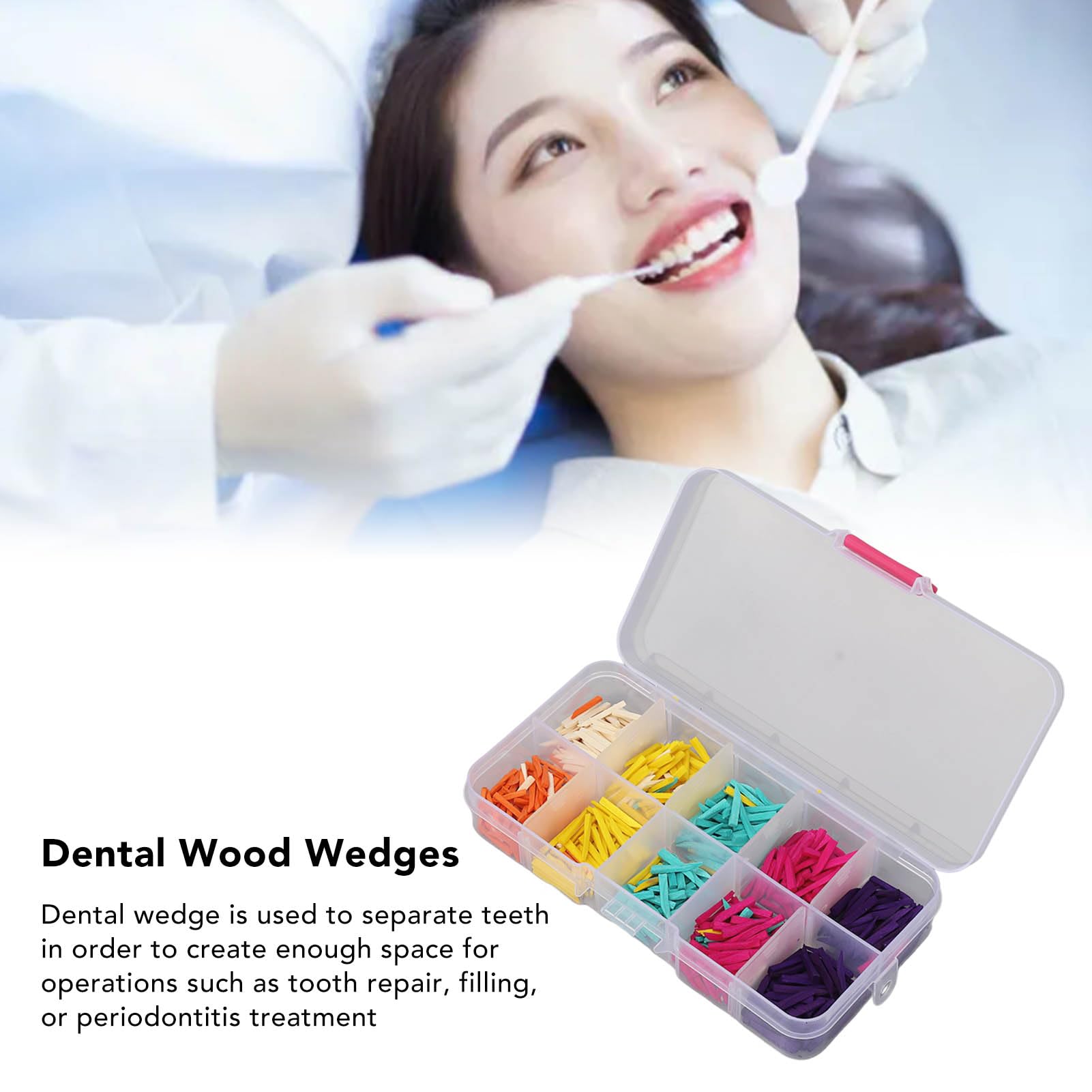 600Pcs Dental Matrix Wedges - Wooden Disposable Interproximal Wedges for Teeth Restoration | Perfect for Dental Fillings, Crowns & Bridges | Professional Dental Clinic Supplies