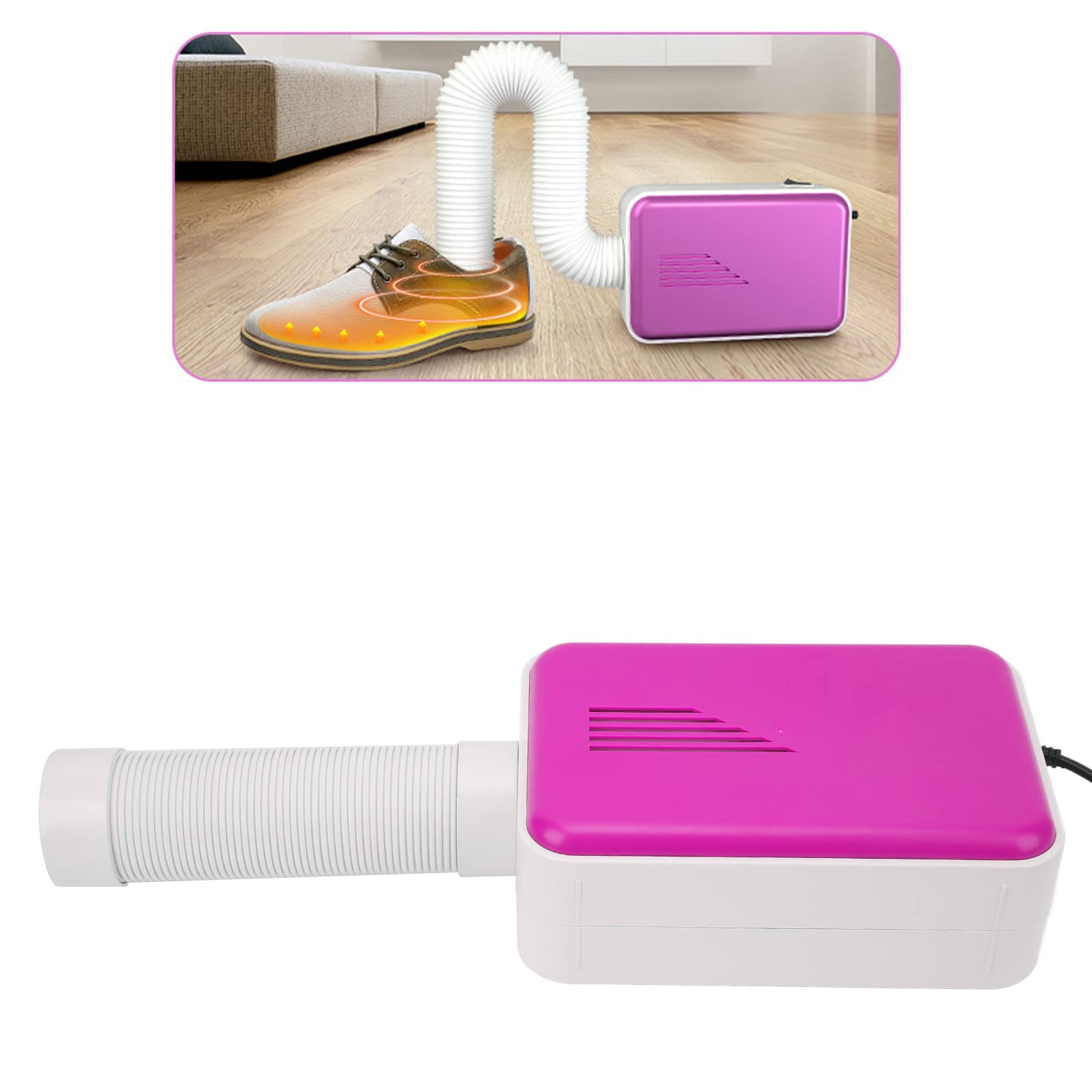 Portable Clothes Dryer - Compact Electric Garment & Shoe Dryer for Travel, Camping, Dorm - Fast Drying Underwear, Socks, Pet Hair - Energy Efficient Purple Laundry Dryer for Small Spaces & Apartments