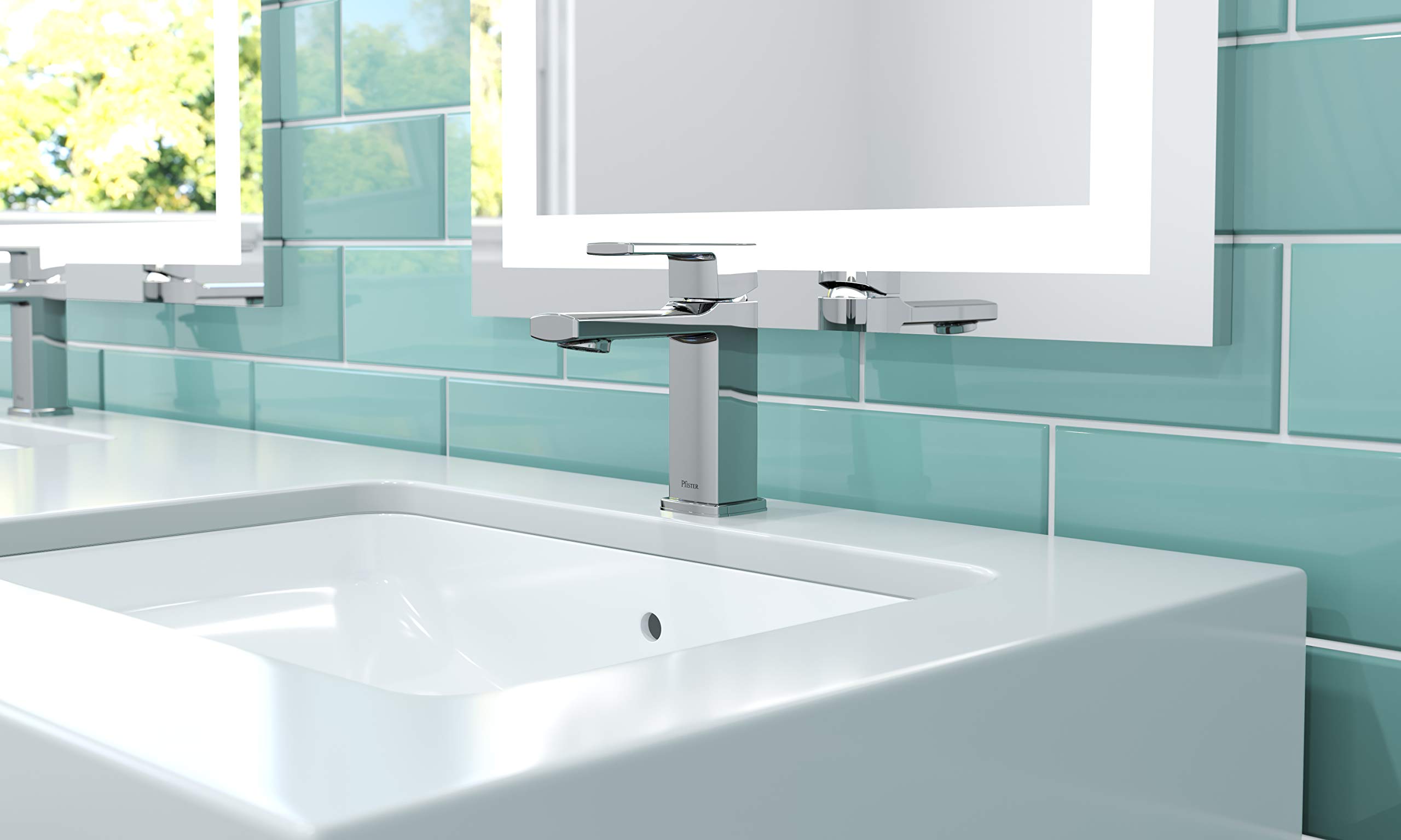 Pfister LG42DAPC Deckard Single Handle Bathroom Faucet with Pop-Up Drain, Polished Chrome Finish - Perfect for Modern Bathroom Renovations & Spa-Like Shower Experiences