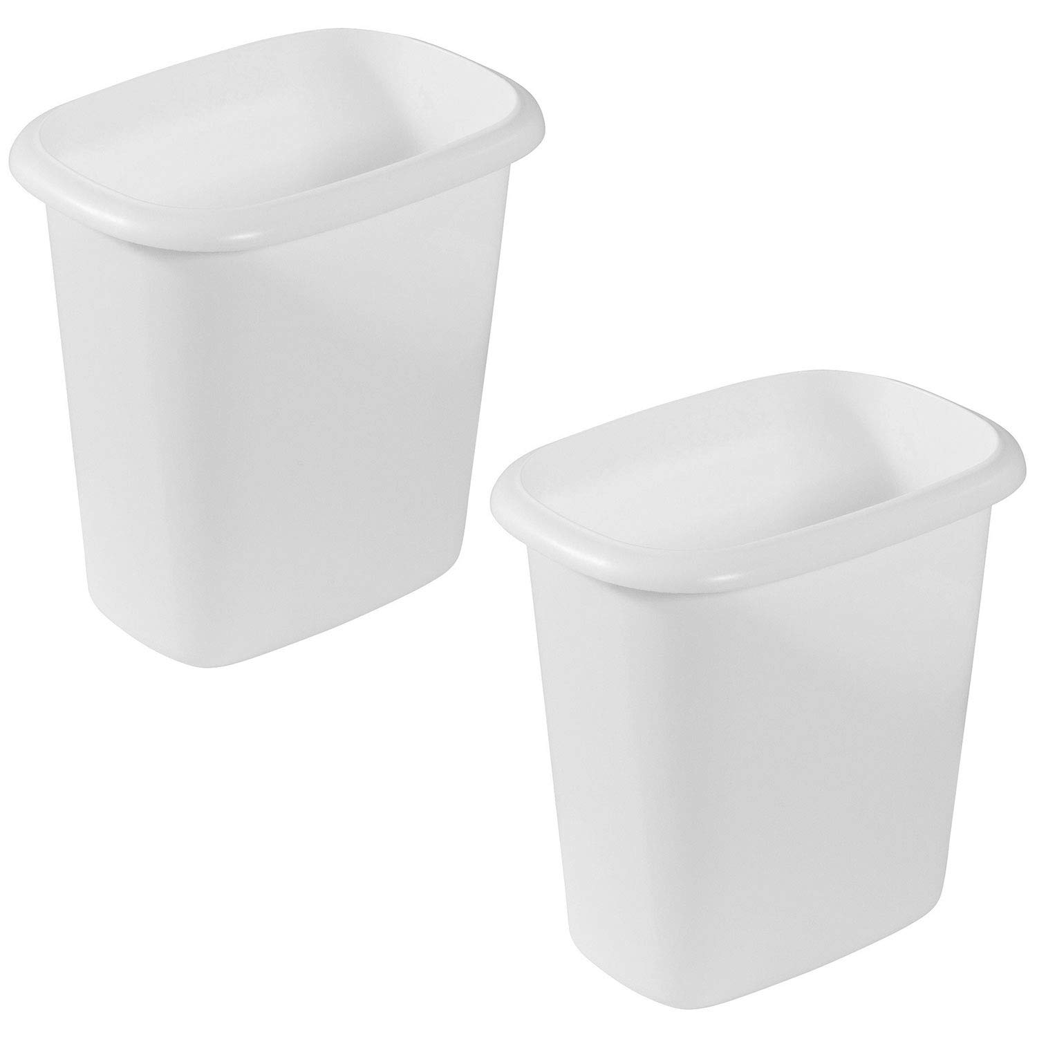 Rubbermaid 6 Quart Small Trash Can - 2 Pack for Bedroom, Bathroom, Office & Kitchen Waste Disposal | Compact Garbage Bin for Home & Workspaces