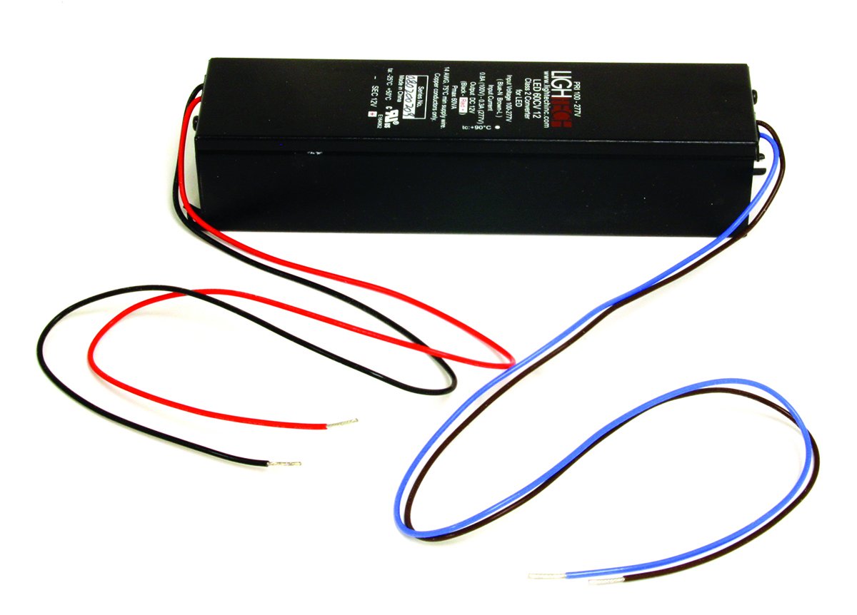 60W 12V DC Constant Voltage LED Power Supply Driver - Waterproof Transformer for Indoor/Outdoor LED Strip Lights, Signage, and Landscape Lighting