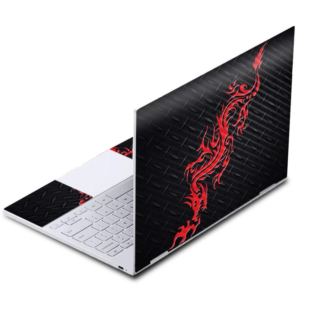 Premium Carbon Fiber Skin for Google Pixelbook - Red Dragon Design | Protective & Durable Textured Cover | Easy to Apply & Remove | Made in USA | Perfect for Work, Travel & Style Protection