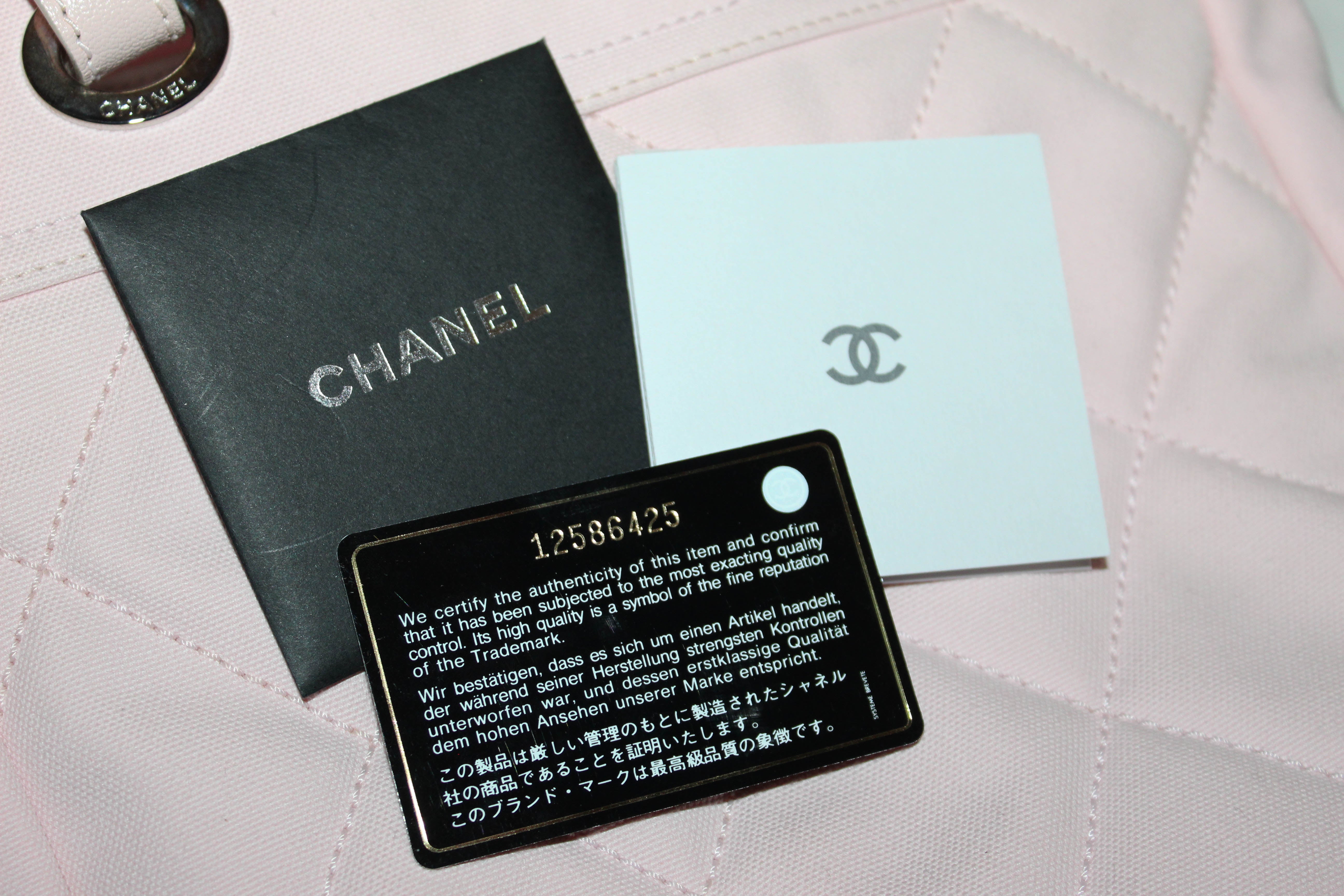 Authentic Chanel Pink Biarritz Canvas Leather Tote Bag for Women - Luxury Designer Handbag for Work, Travel & Everyday Use