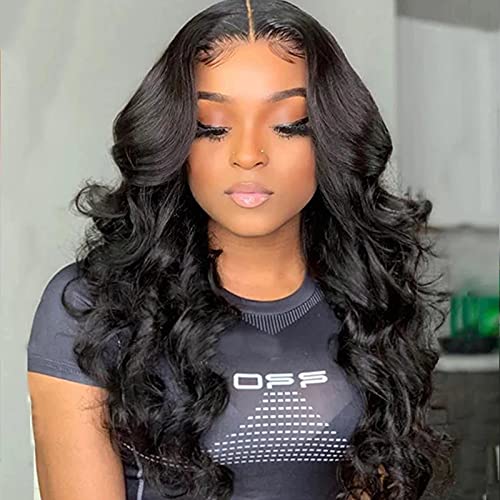ISEE 150% Density Grade 9A Brazilian Virgin Human Hair Wigs - Body Wave 4x4 Lace Closure Wig with Baby Hair for Black Women (24 Inch, Natural Color) | Pre Plucked, Perfect for Daily Wear, Parties & Special Occasions