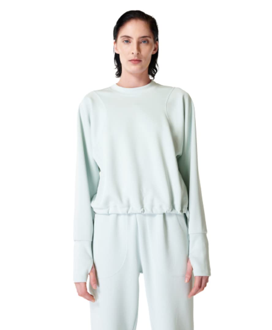 Sweaty Betty Women's Sand Wash Crew Neck Sweatshirt - Frost Blue | Soft Casual Pullover for Yoga, Running & Lounge Wear