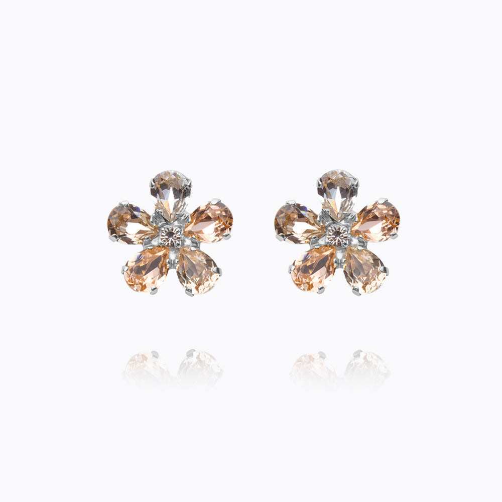 Elegant May Earrings with Silk Combo - Handmade Floral Dangle Earrings for Women | Perfect for Weddings, Parties & Everyday Wear