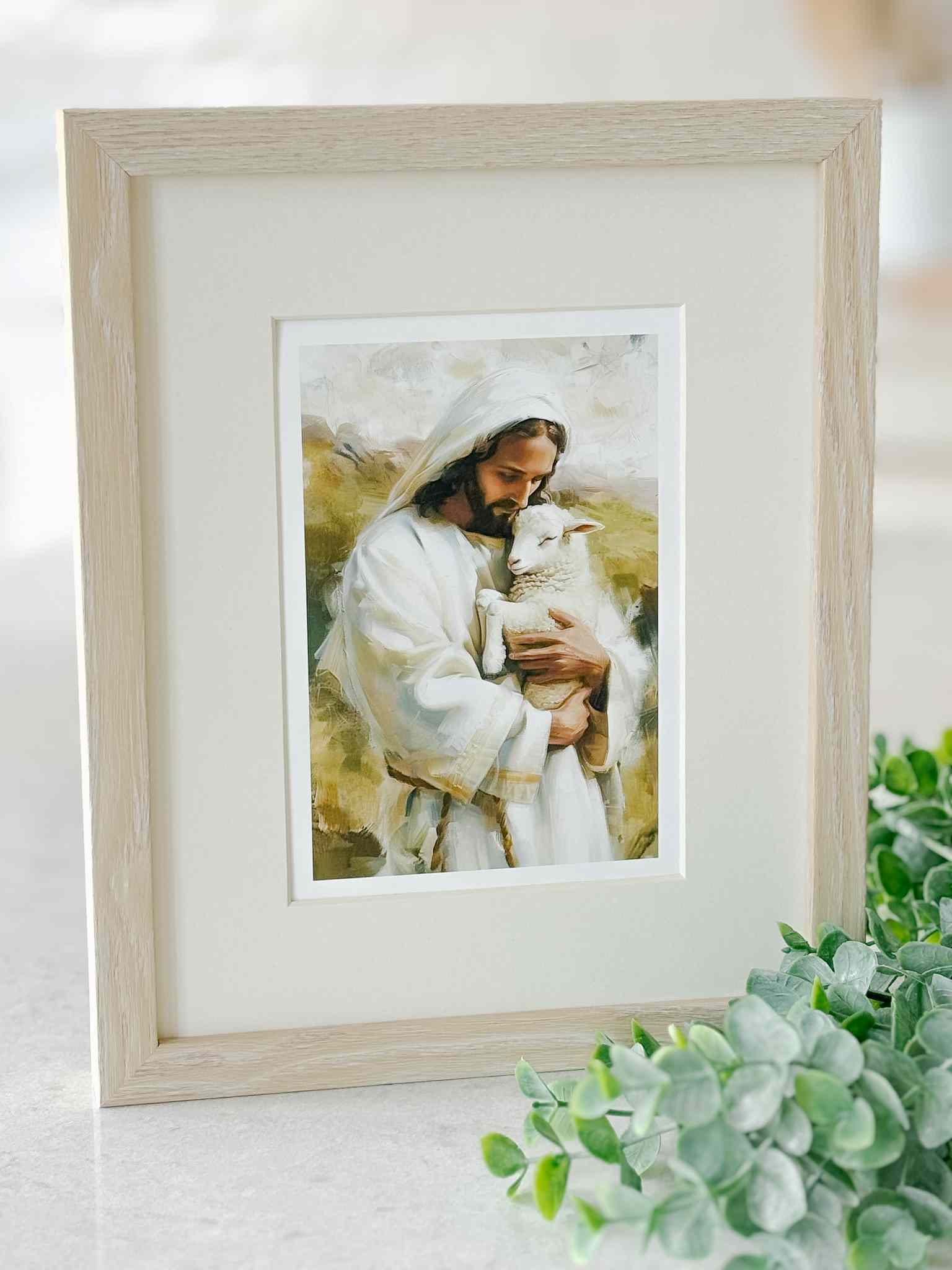 The Good Shepherd Print - Religious Wall Art Decor for Home, Church & Office - Inspirational Christian Gift for Holidays & Special Occasions