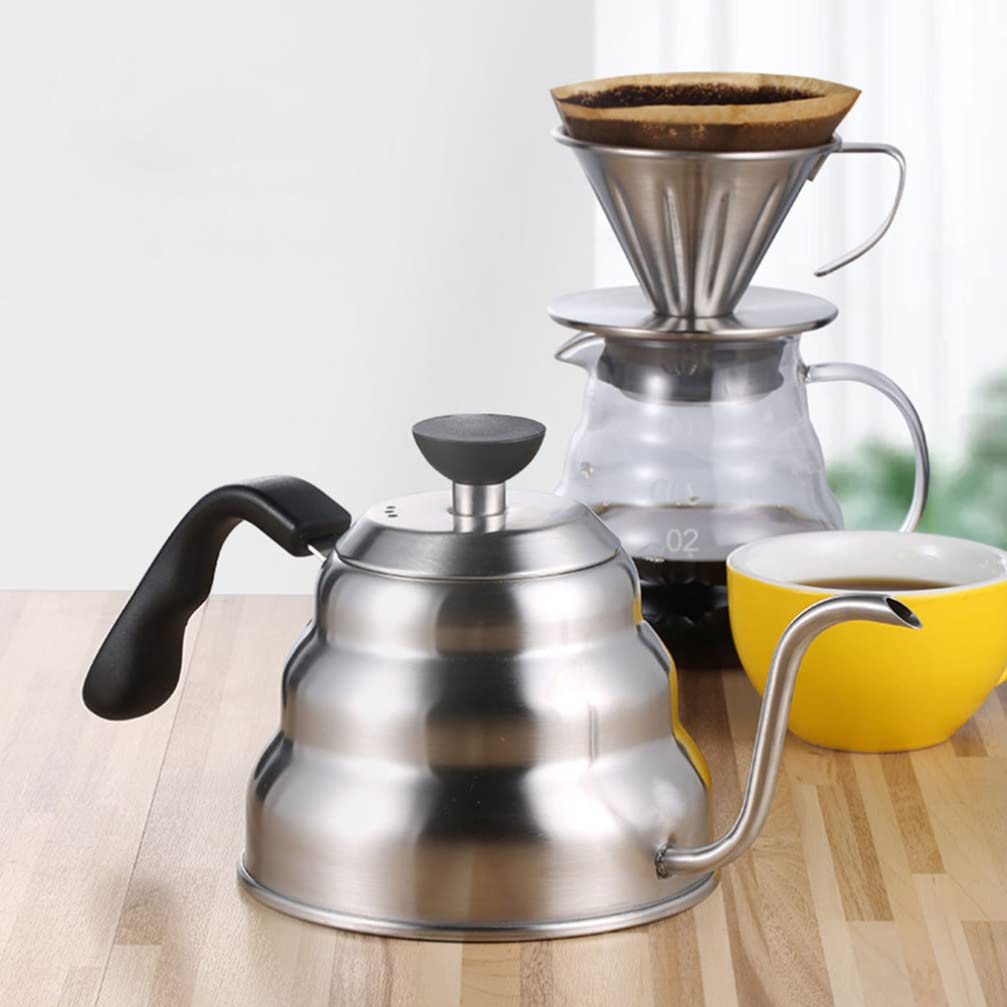 Premium CALLARON Camping Coffee Maker - Stainless Steel Pour Over Kettle with Long Spout for Perfect Coffee Brewing | Ideal for Outdoor Adventures, Home Baristas & Specialty Coffee Lovers