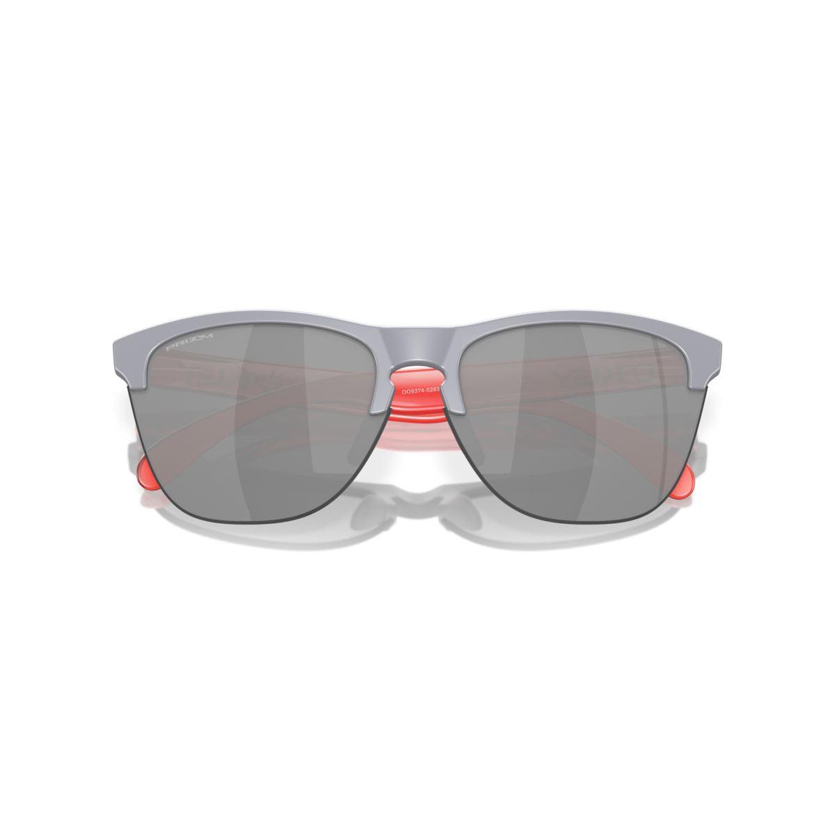 Oakley Frogskins Lite Matte Fog with Prizm Black Lens - Stylish Sunglasses for Outdoor Sports & Casual Wear - Model 0OO9374 937452