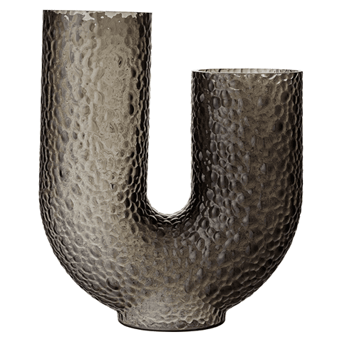 AYTM Arura High Glass Vase 16 Inches Tall - Modern Black Home Decor for Centerpieces, Wedding Flowers, and Living Room Decor