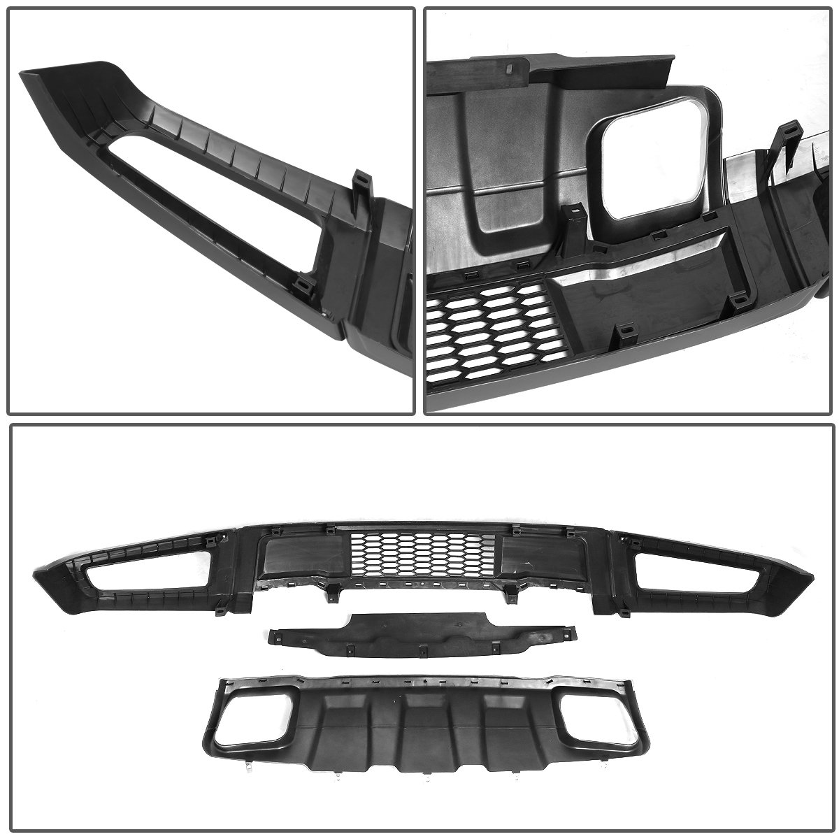 Auto Dynasty Front Bumper Grille Assembly for 2015-2017 Ford F-150 | Raptor Style Black Bumper Cover with Skid Plate | Off-Road Protection & Stylish Upgrade