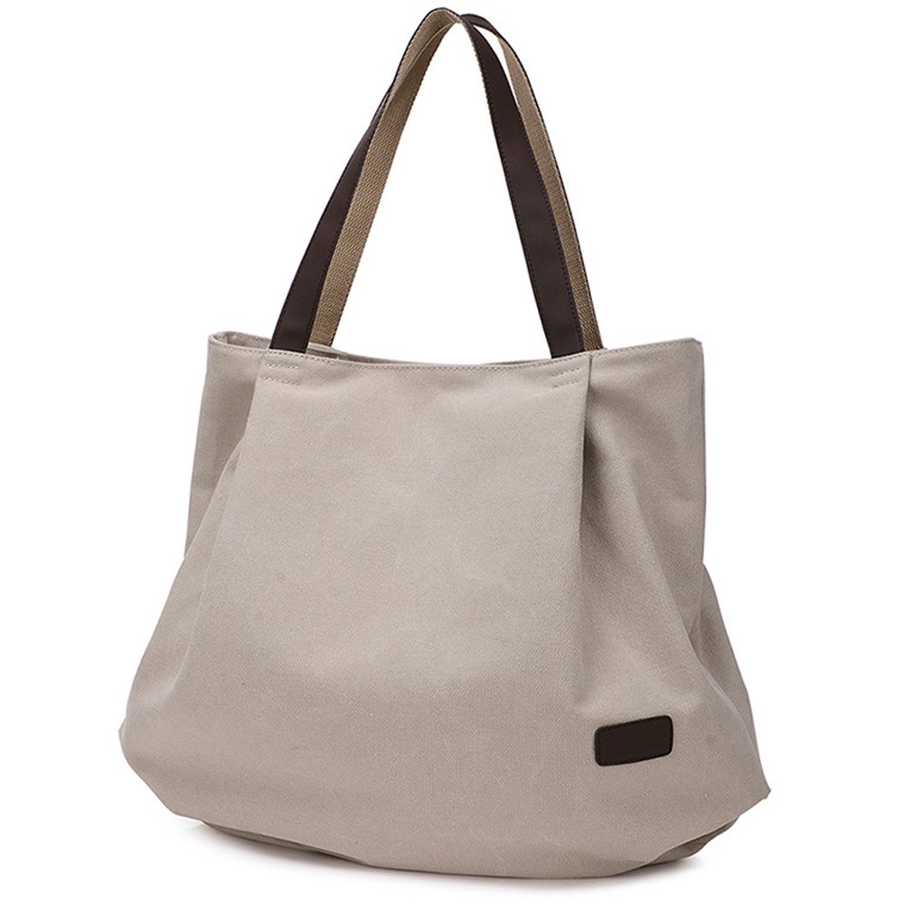 Hiigoo Women's Casual Canvas Shoulder Bag - Large Bucket Tote Handbag for Shopping, Work & Travel | Durable & Stylish Everyday Purse