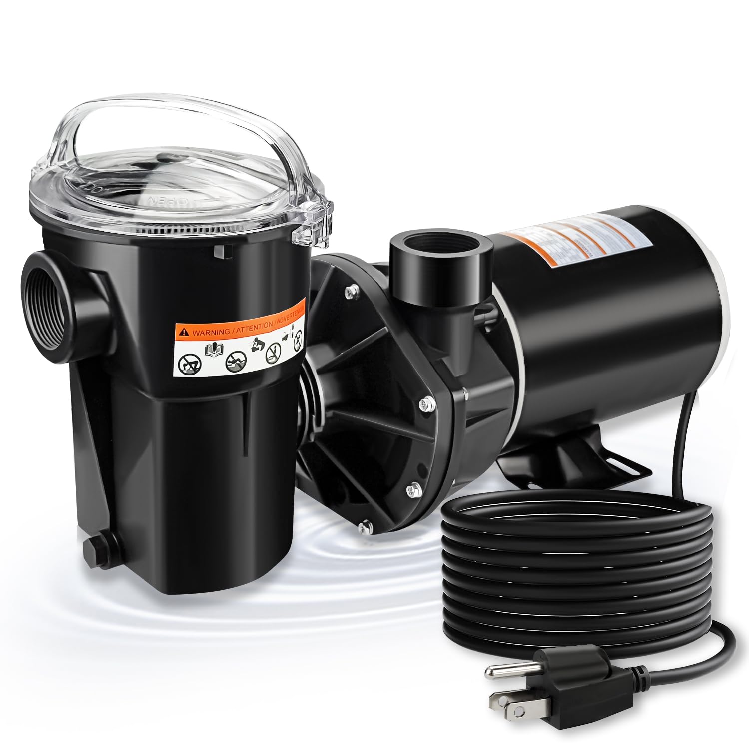 Hayward Power Flo LX 1.5 HP Pool Pump Motor Replacement - W3SP1580X15 Compatible Single Speed Swimming Pump Motor 3450RPM 115V for Above Ground Pools - Perfect for Pool Maintenance and Water Circulation