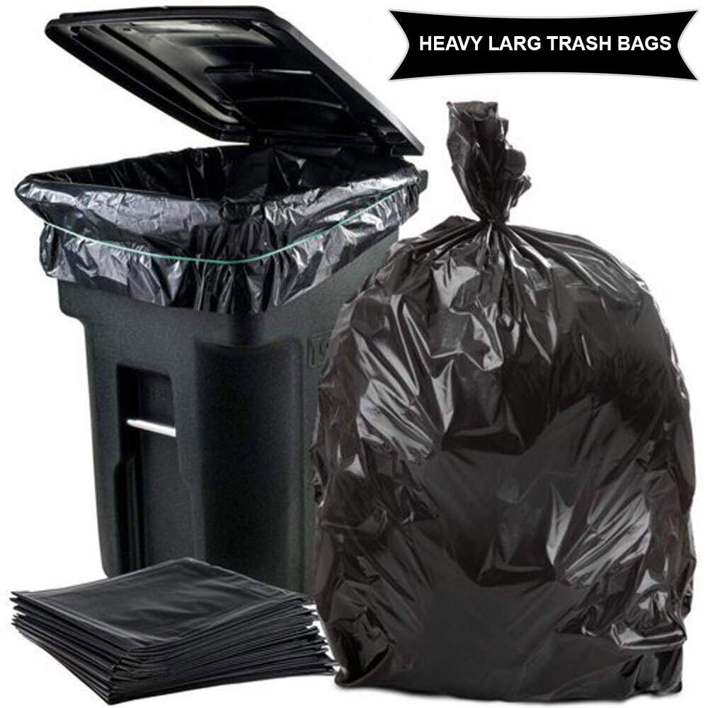 Heavy-Duty 33-39 Gallon Trash Can Liners - 250 Bulk Contractor Garbage Bags (33
