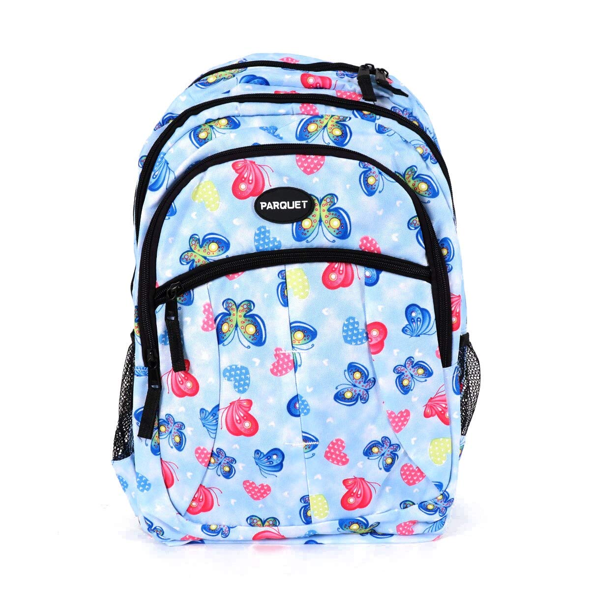 Waterproof Parquet Travel Backpack for Hiking, Camping & Business - Lightweight Laptop Backpack with USB Port (15.6 Inch) for Men & Women - Perfect for Outdoor Adventures, Commuting & Air Travel (Blue Butterfly Design)