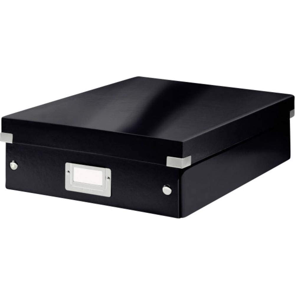 Leitz A5 Storage Box - Small Black Organizer Box for A4 Documents | Click & Store Range 60430001 | Perfect for Office, School & Home Organization