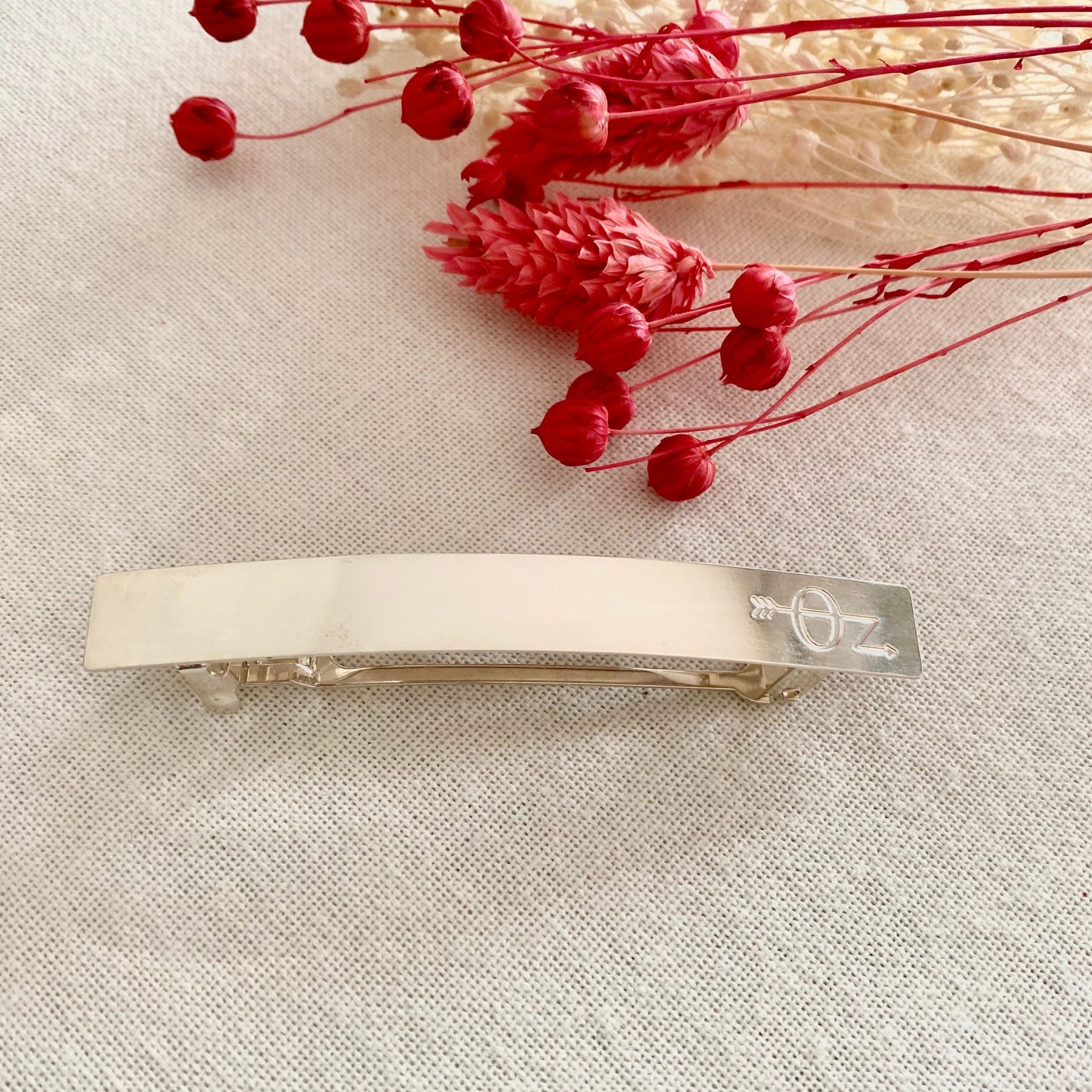 Elegant Silver Barrette Hair Clip - Smooth Finish for Women & Girls - Perfect for Weddings, Parties & Everyday Hairstyles