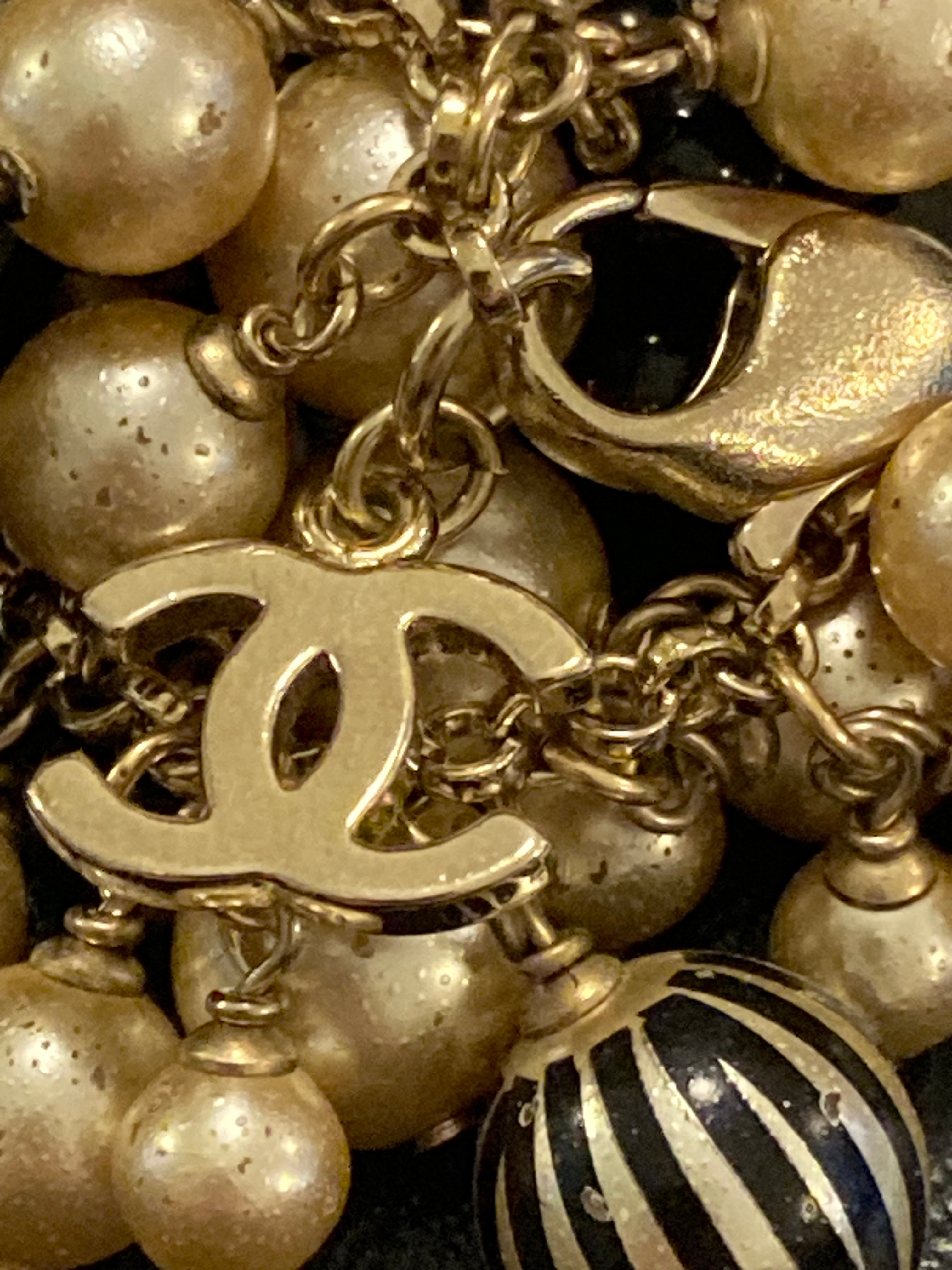 Pearl & CC Charm Bracelet for Women - Elegant Fashion Jewelry Gift for Birthday, Anniversary, Valentine's Day - Perfect for Parties, Weddings and Special Occasions
