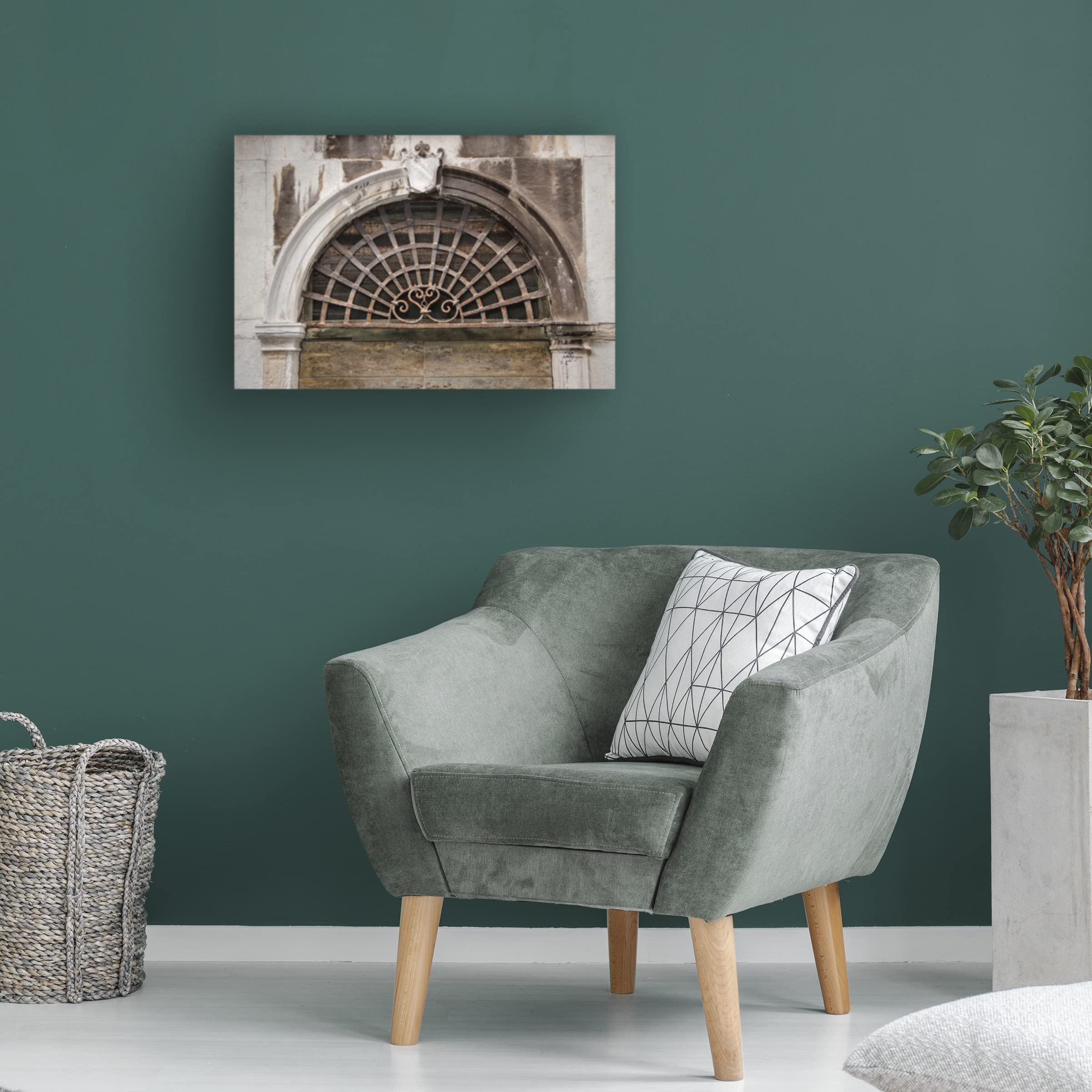 Trademark Fine Art 'Windows and Doors of Venice XI' Canvas Wall Art by Laura DeNardo - Venetian Landscape Painting for Living Room, Bedroom & Office Decor